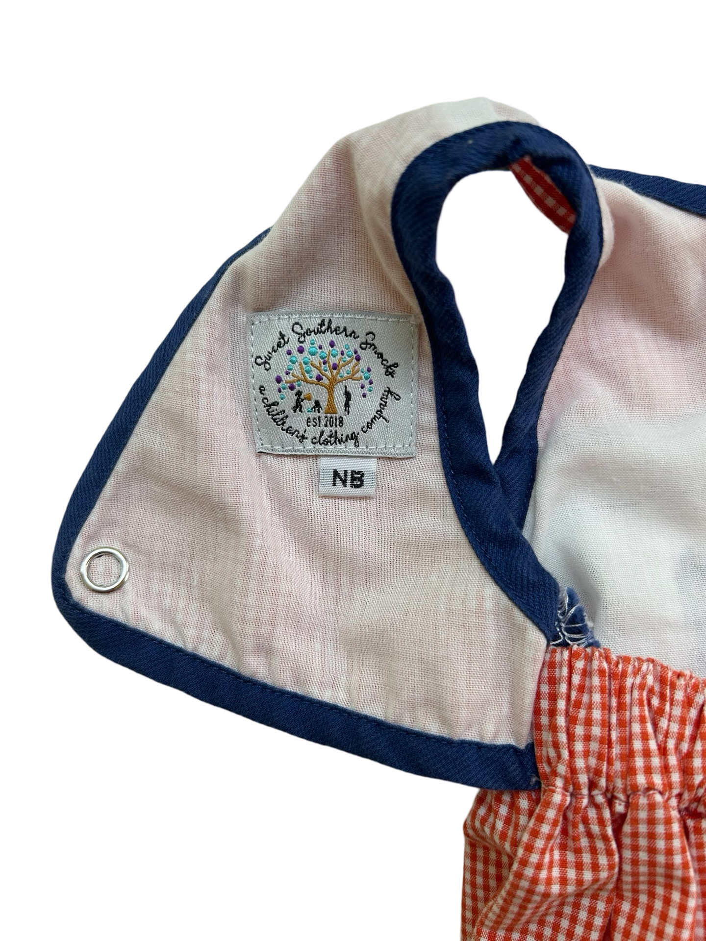 NB New Born Baby Girl Sweet Southern Smock War Eagle Embroidered Bubble Romper.