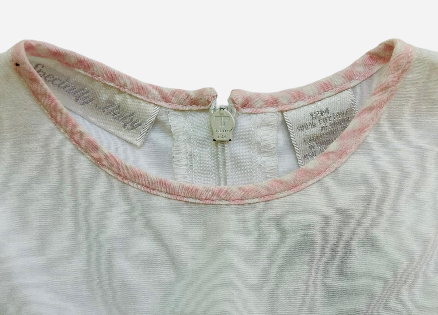 12M Specialty Baby Girls Dress, Checkered and Butterflies. NEW