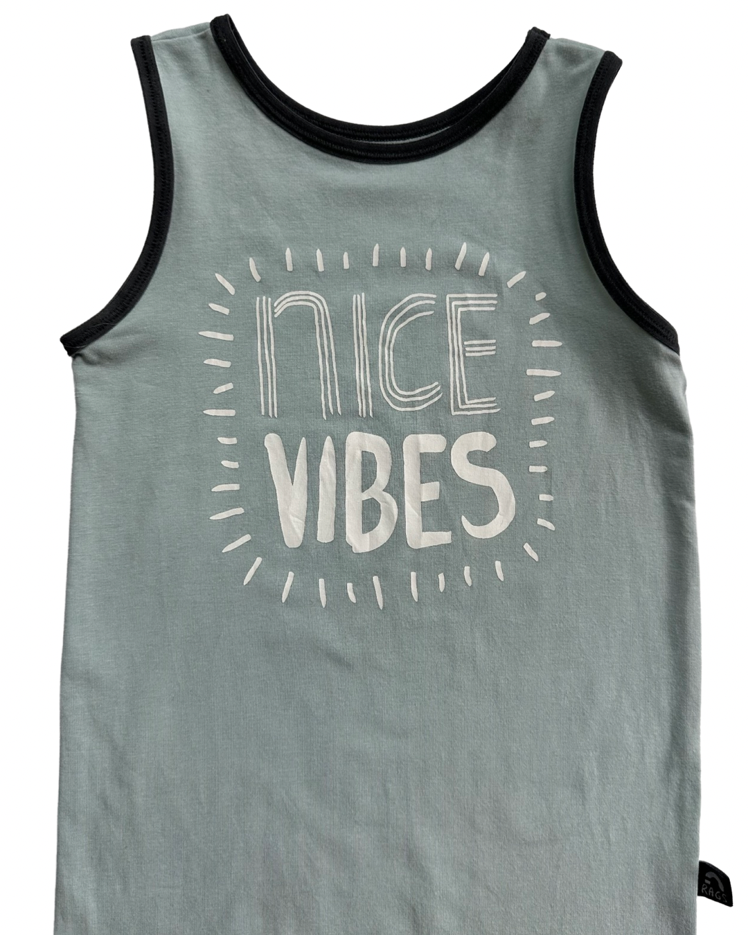18-24M Baby Boy RAGS to Raches Nice Vibes Tank Shortie Romper
