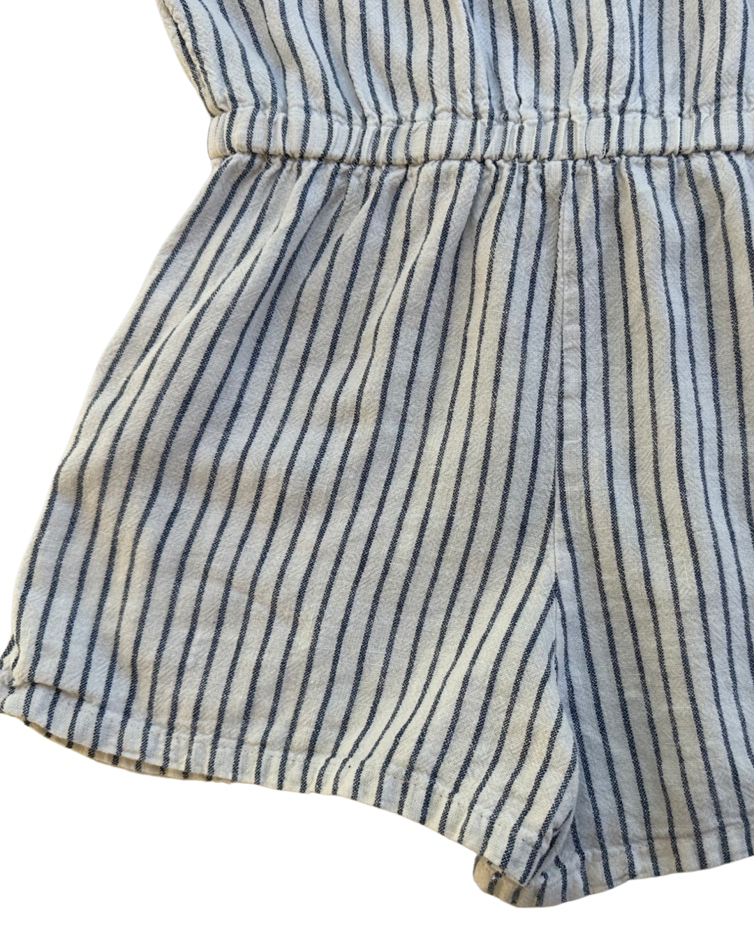 Youth Girls Size Medium (8Y) Old Navy Blue Striped Tank Romper