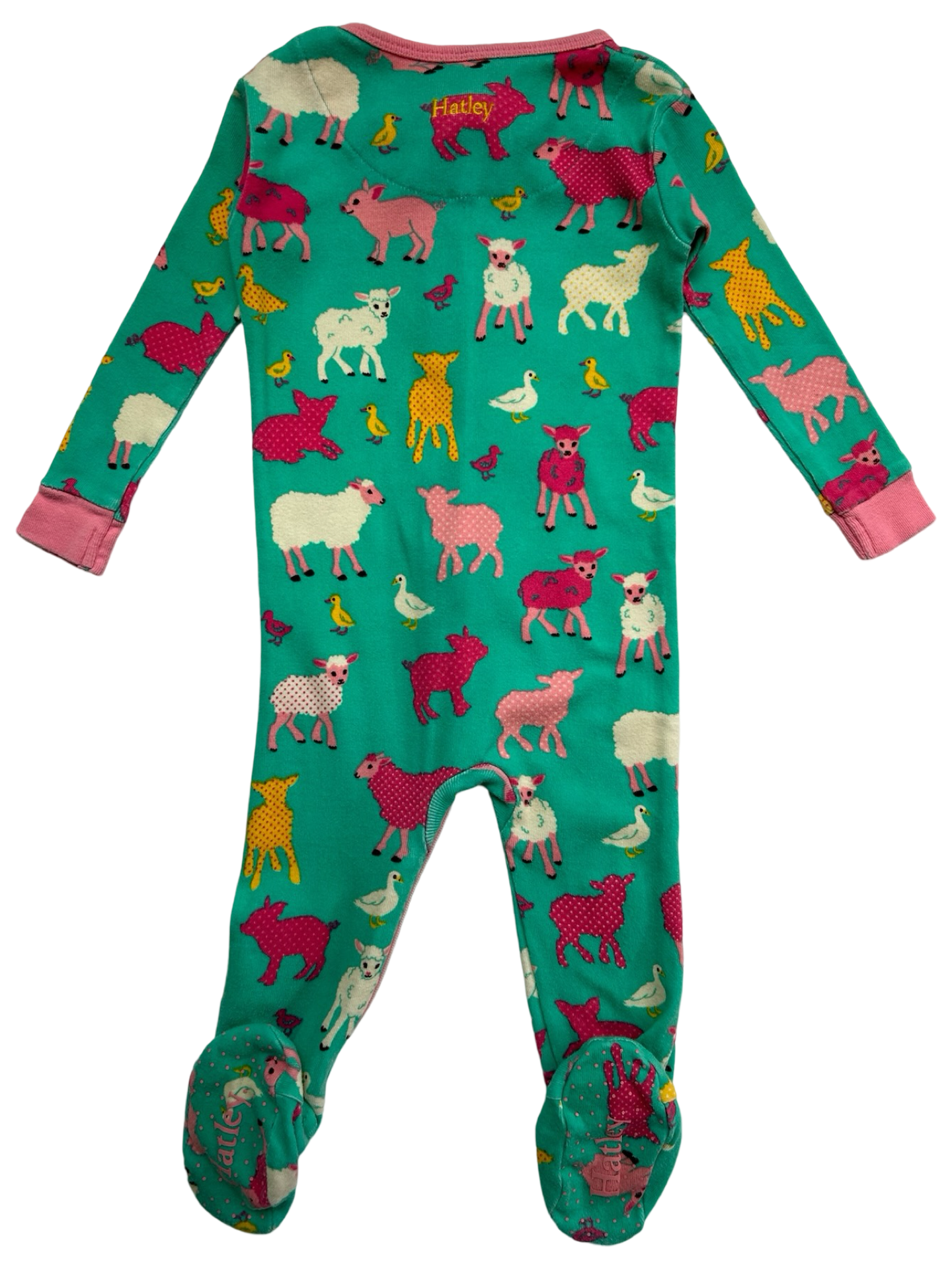 6M - 12M Baby Girls Hatley Sheep Print Pajama.