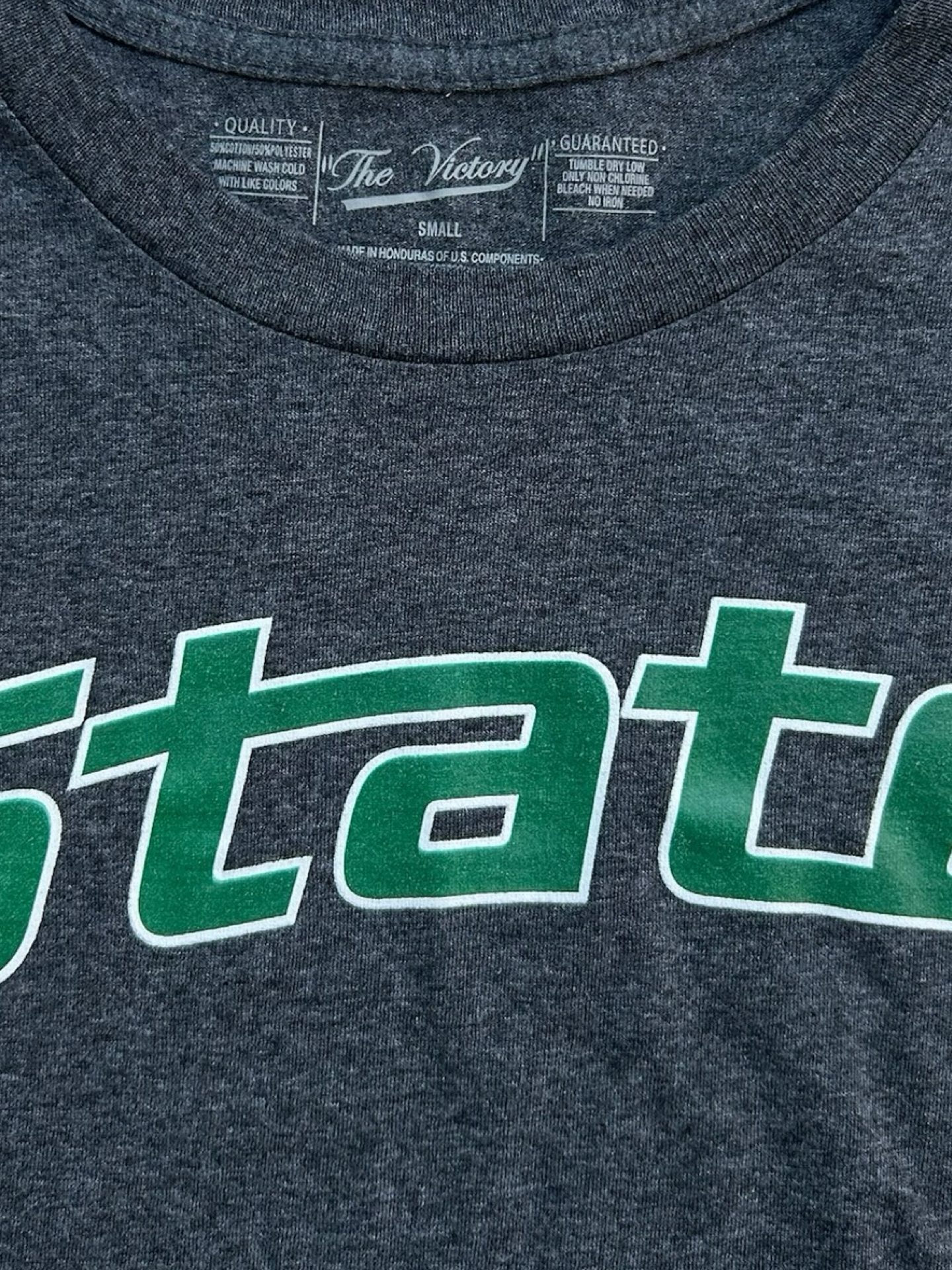 Small Men’s The Victory Michigan State t-Shirt With Arched State Short Sleeve.