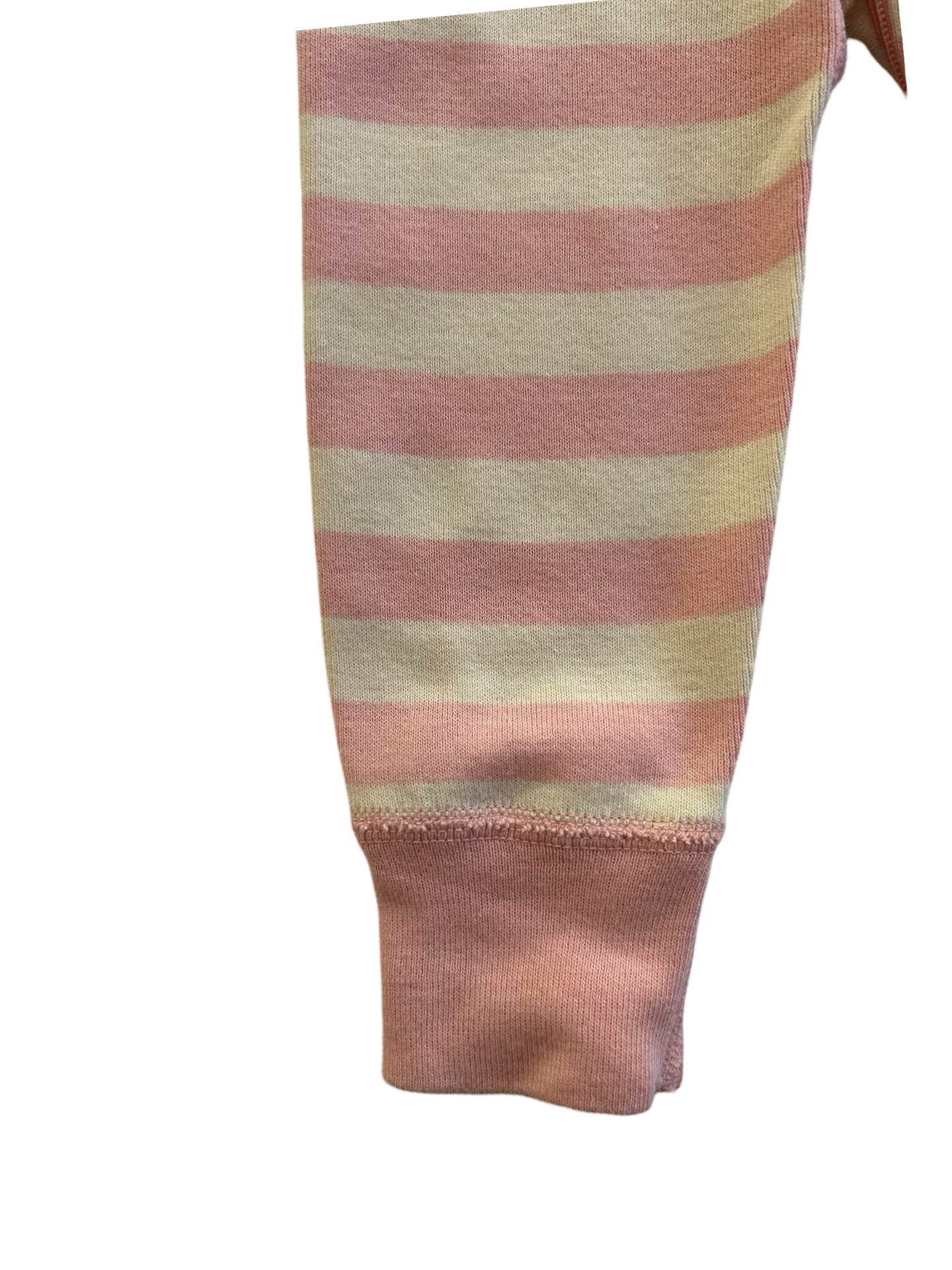 0-3M Baby Girl Hanna Andersson Pink & Cream Striped Zippered PJs Sleeper