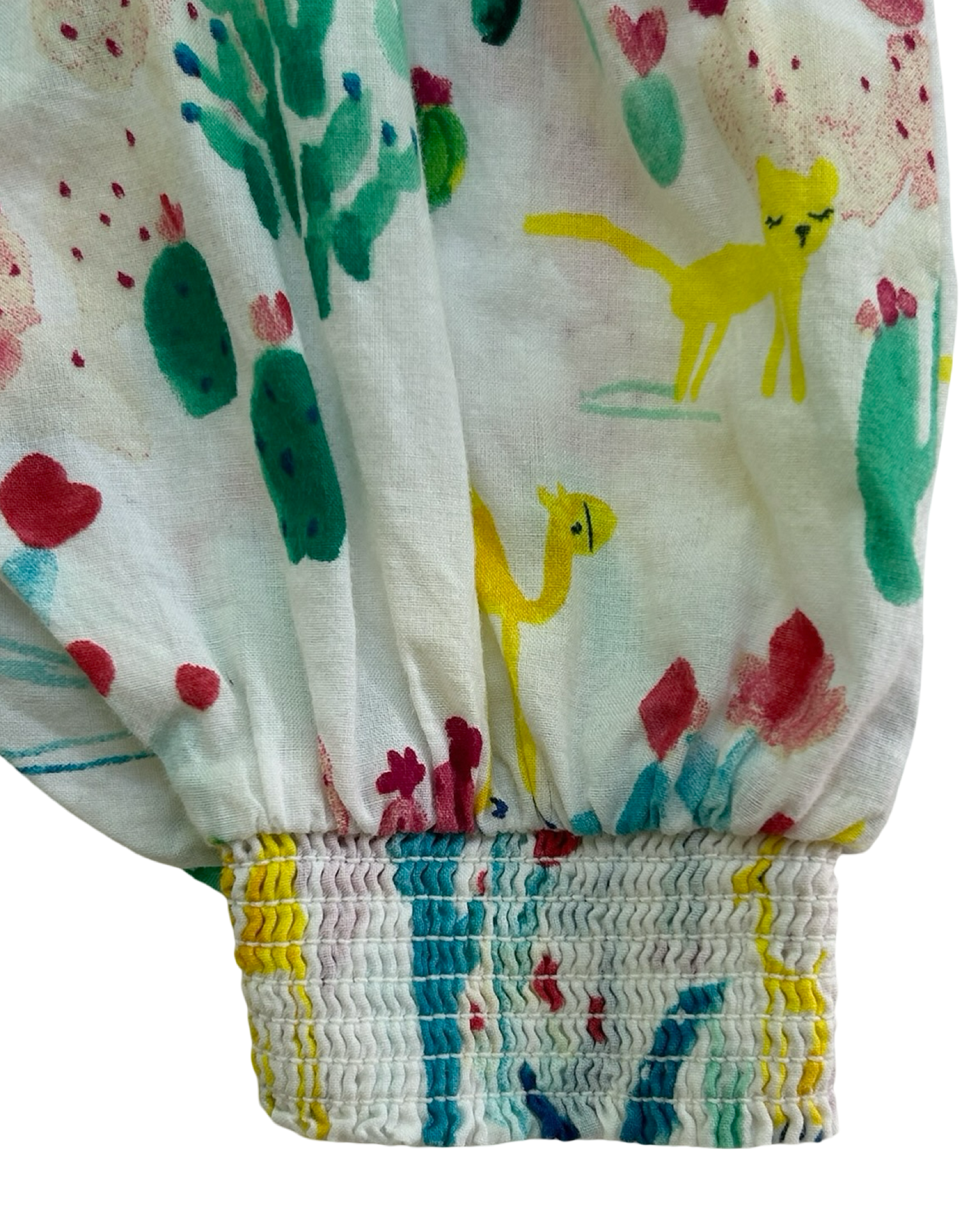 9M -12M Baby Girls Catimini Cactus 🌵 Motif Strap Dress.