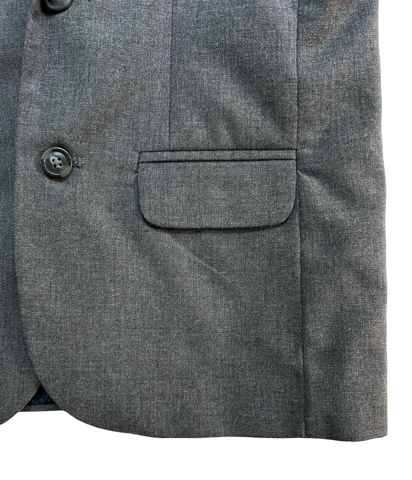 7Y Youth Boys Cat & Jack Button Suit Jacket Charcoal Gray Pockets