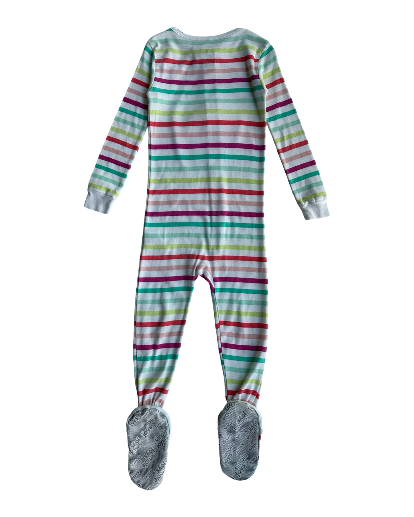 3T Toddler Girls Simple Joys By Carter’s Rainbow Striped With Detail Unicorn 🦄 Zippered Sleeper PJs