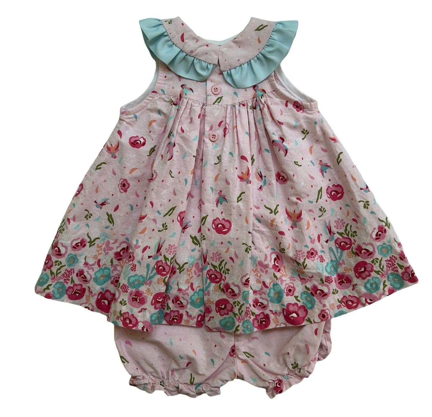 6M Baby Girl’s Bailey Boys Classics Pink Floral Dress Set 2 Pieces.