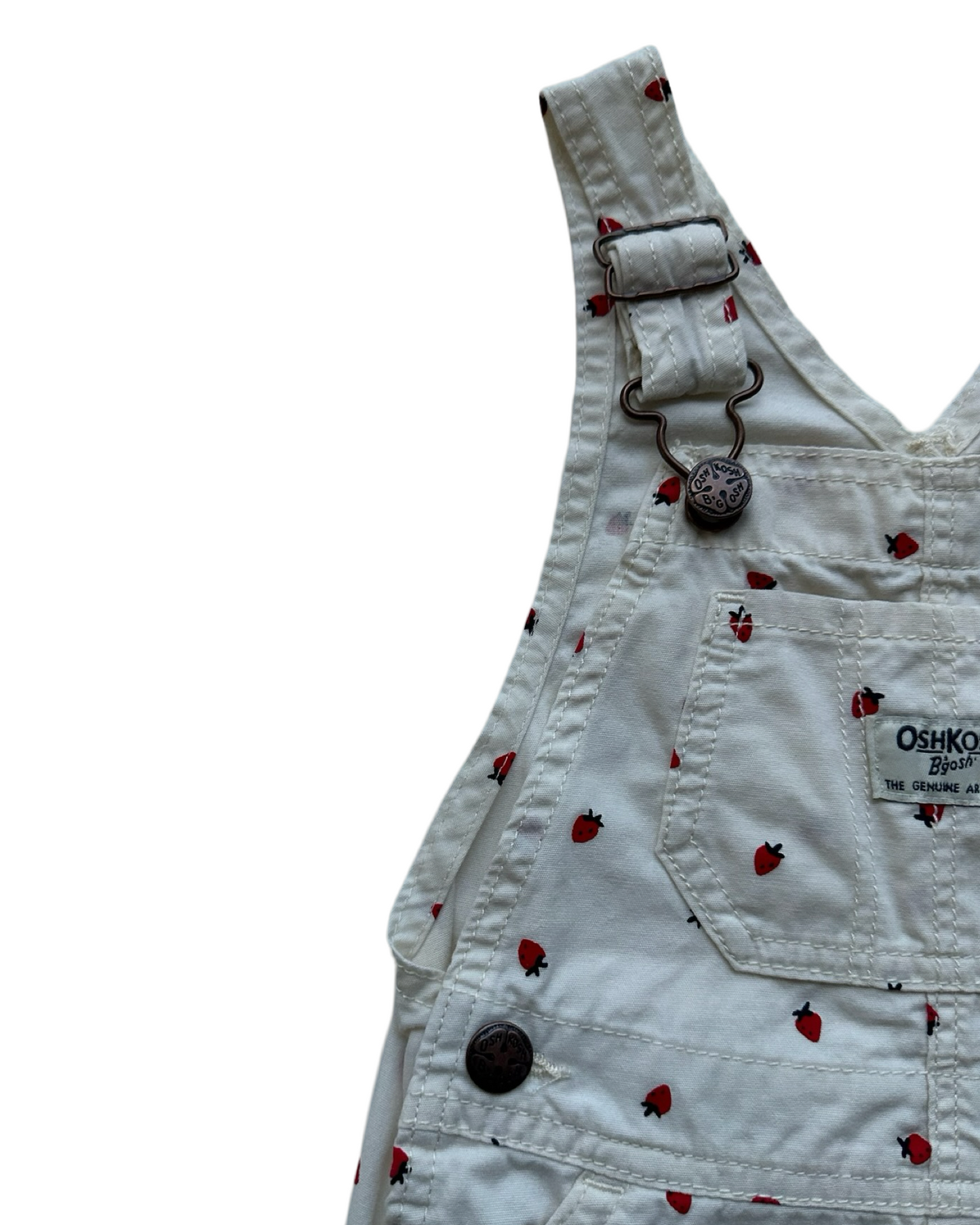 2T Toddler Girls OshKosh B’gosh Strawberry 🍓 Short tall Overall