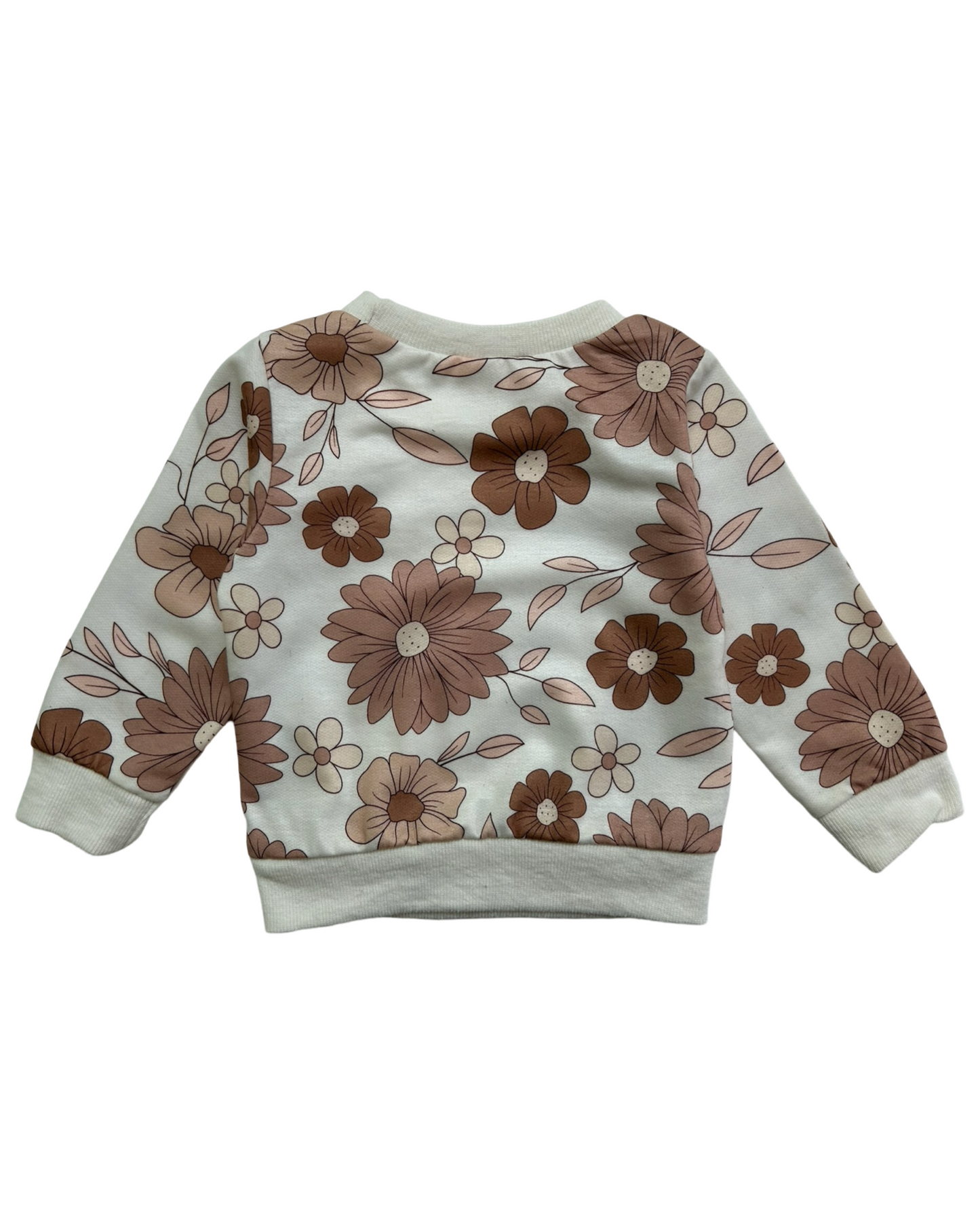 6-12M Baby Girl Floral Sweatshirt / Jogger Set