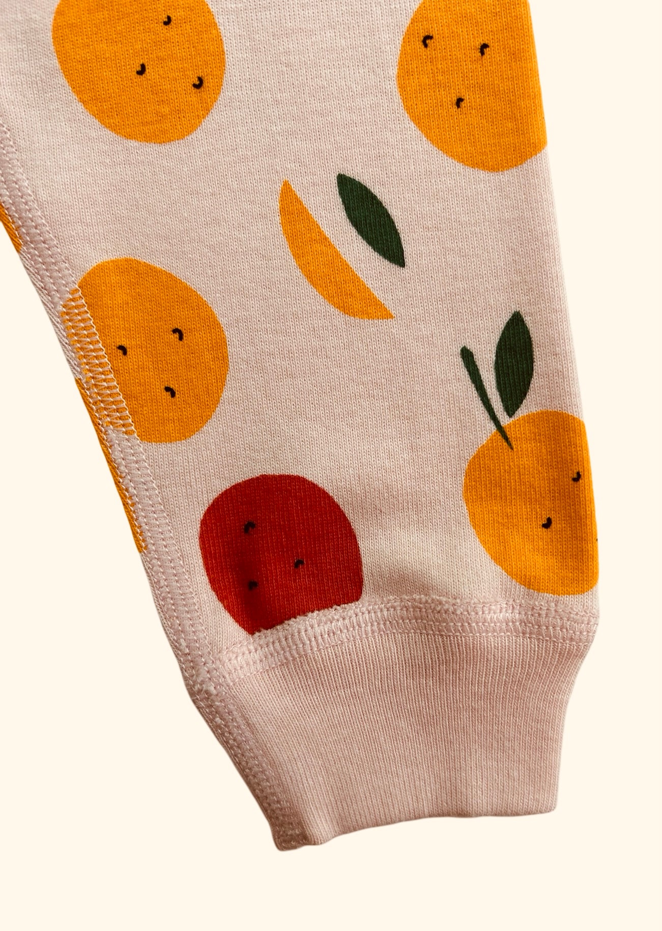 0M-3M Hanna Andersson Baby Girls Citrus Print Long Sleeve Pajamas 2 Pieces Set. NWT