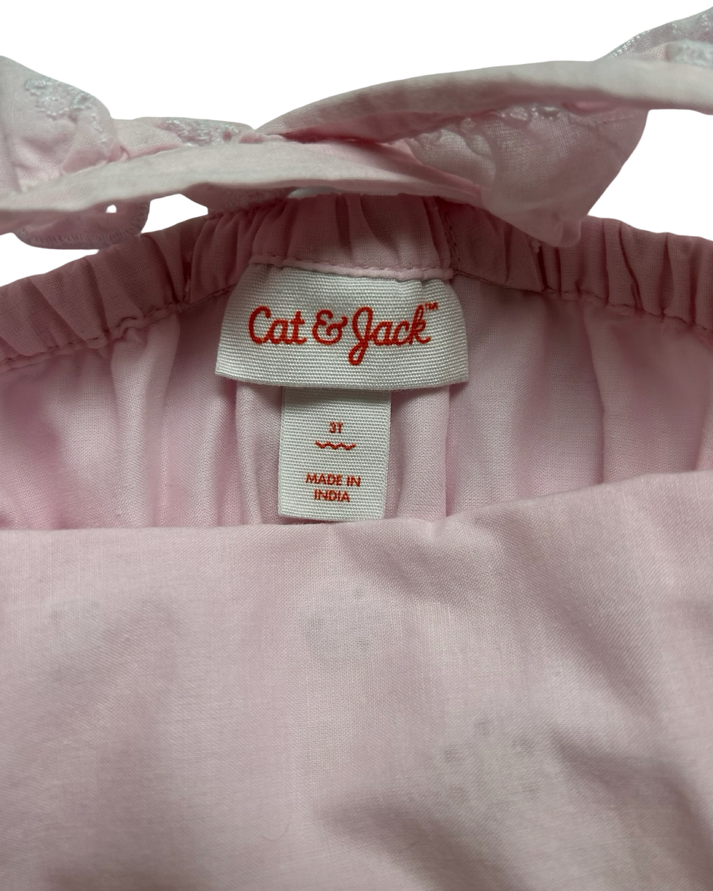 3T Toddler Girls Cat & Jack Pink Eyelets Summer Dress