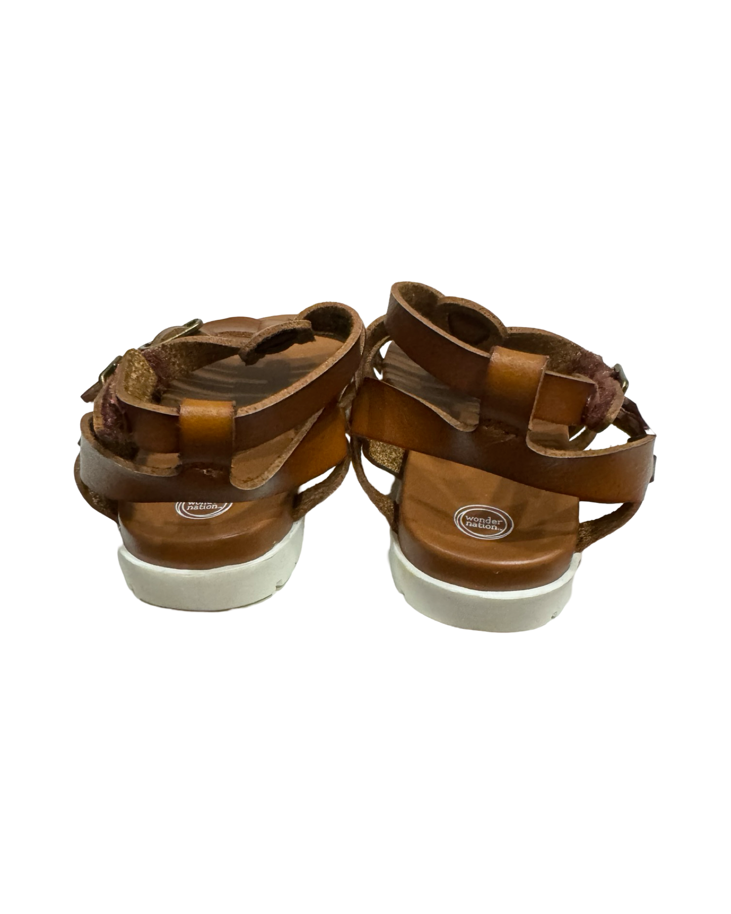 9C Toddler Girl WonderNation Brown Gladiator Sandals NWT