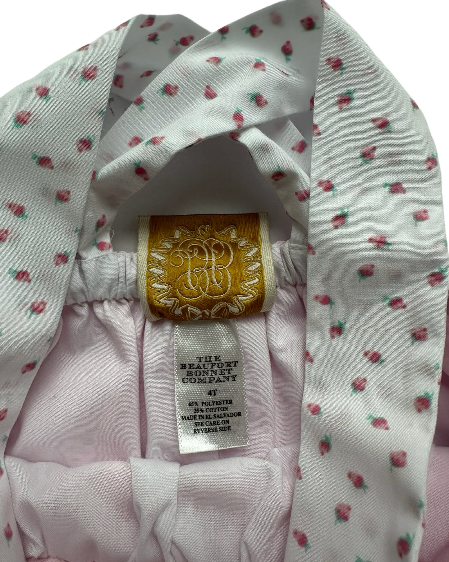 4T Toddler Girl TBBC The Beaufort Bonnet Company Palm Beach Pink Ruthie Romper with Flower Appliqué