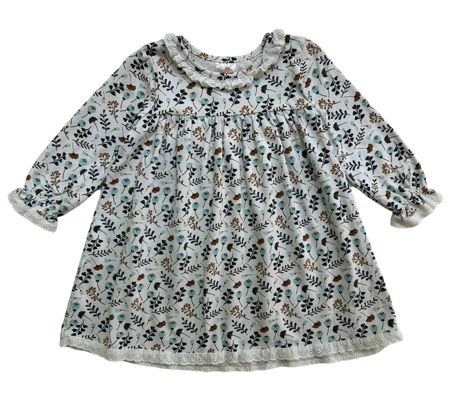 2T Toddler Baby Girls Stitchy Fish Mystic Garden Long Sleeve Dress