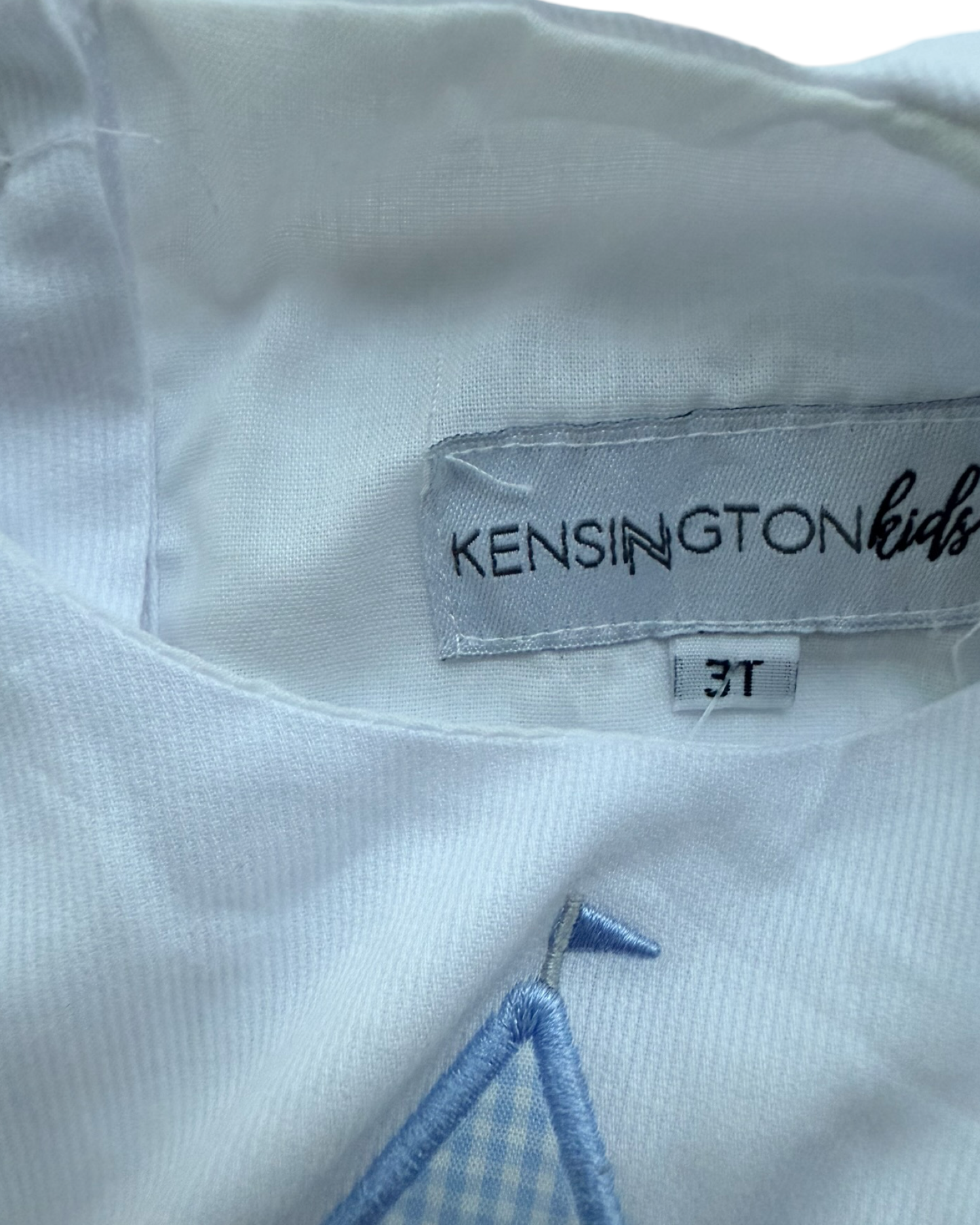 3T Toddler Girls Kensington Kids Blue Gingham Cinderella Disney Castle