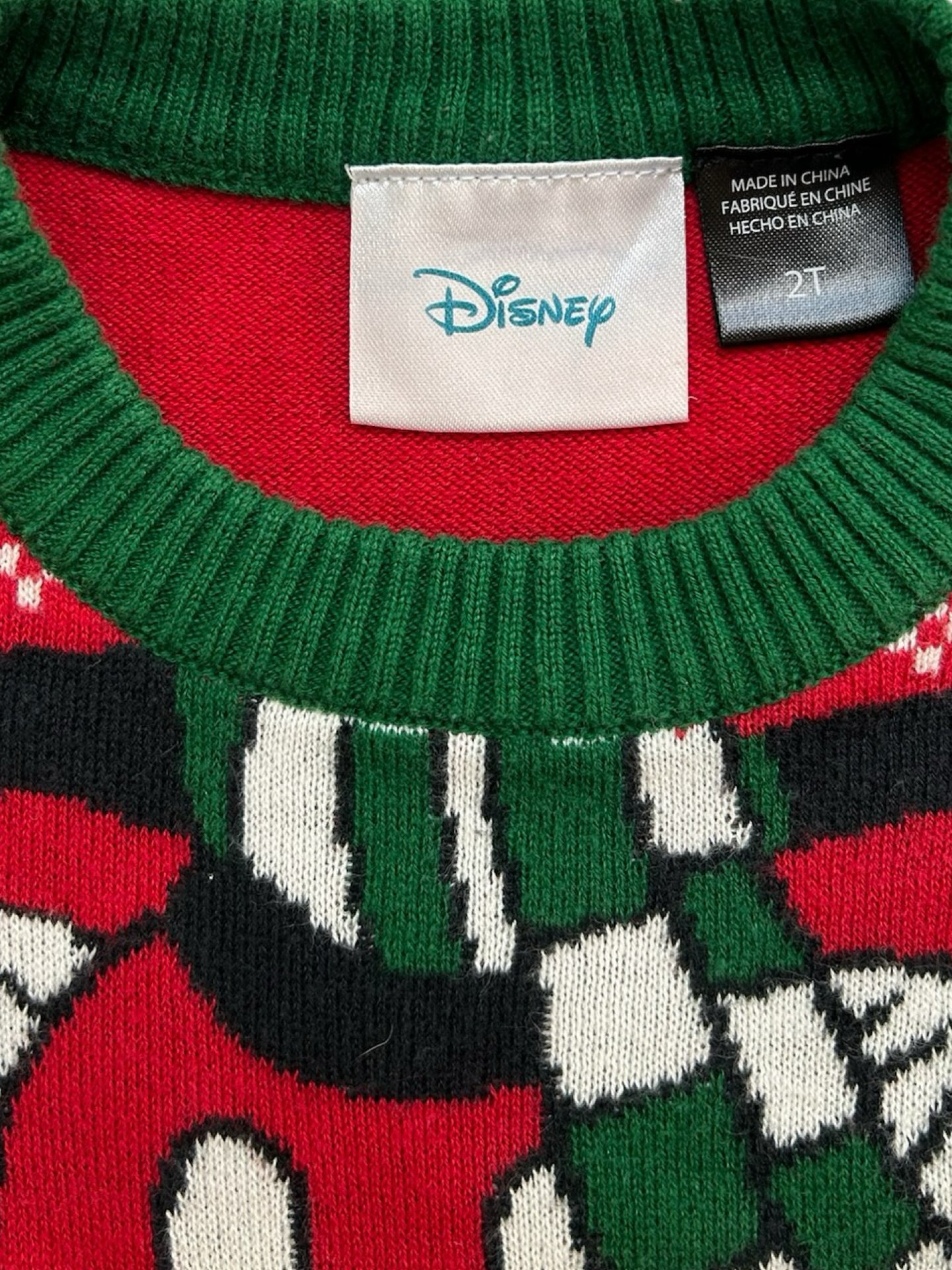 2T Toddler Boy Disney Mickey Mouse Christmas Ugly Sweatshirt