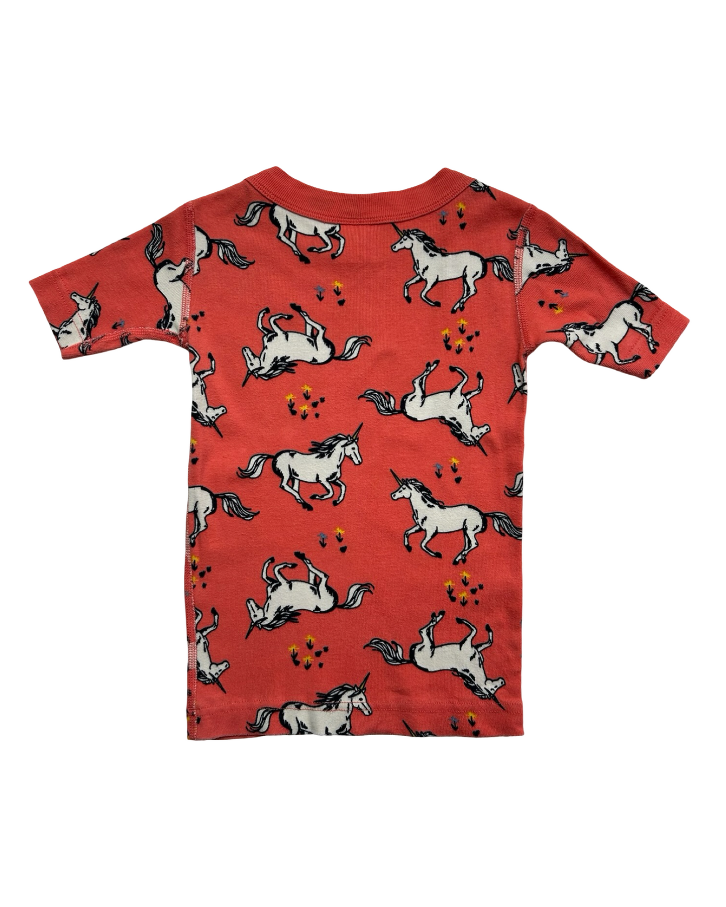 4T Toddlers Girls Hanna Andersson Short John’s Unicorns 🦄 PJs Set 2 Piece Organic Cotton