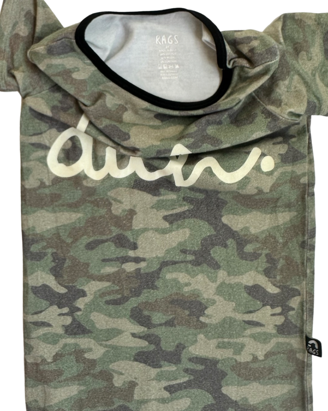 2T Toddler Boy RAGS to Raches Green Camo Duh Romper