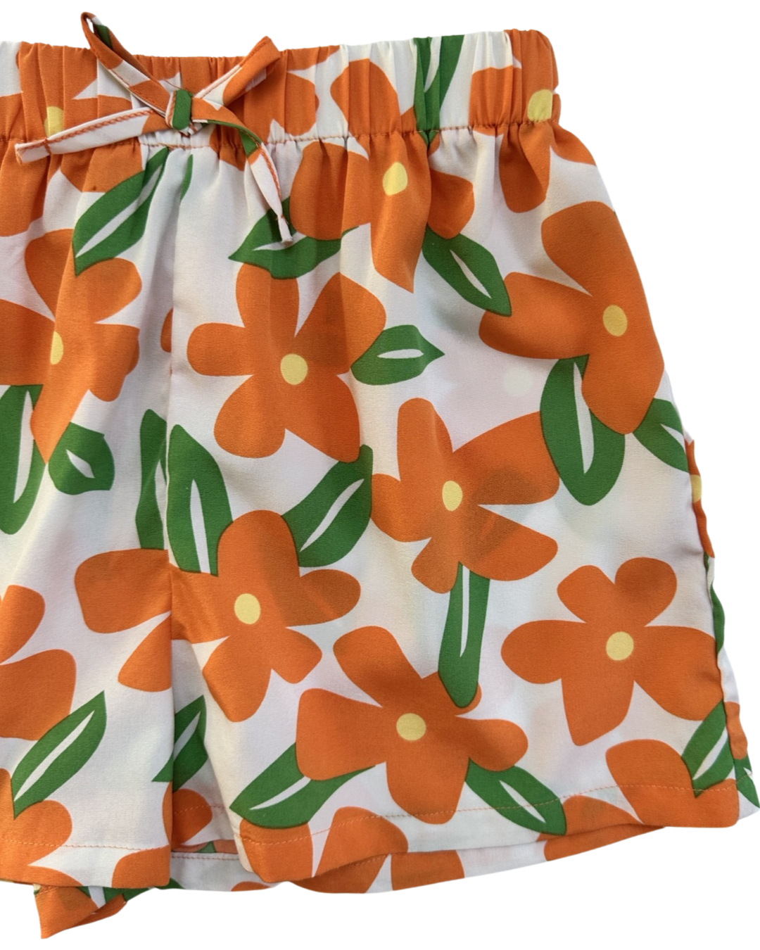 Youth Girls 11Y - 12Y Shein Orange Floral Shorts