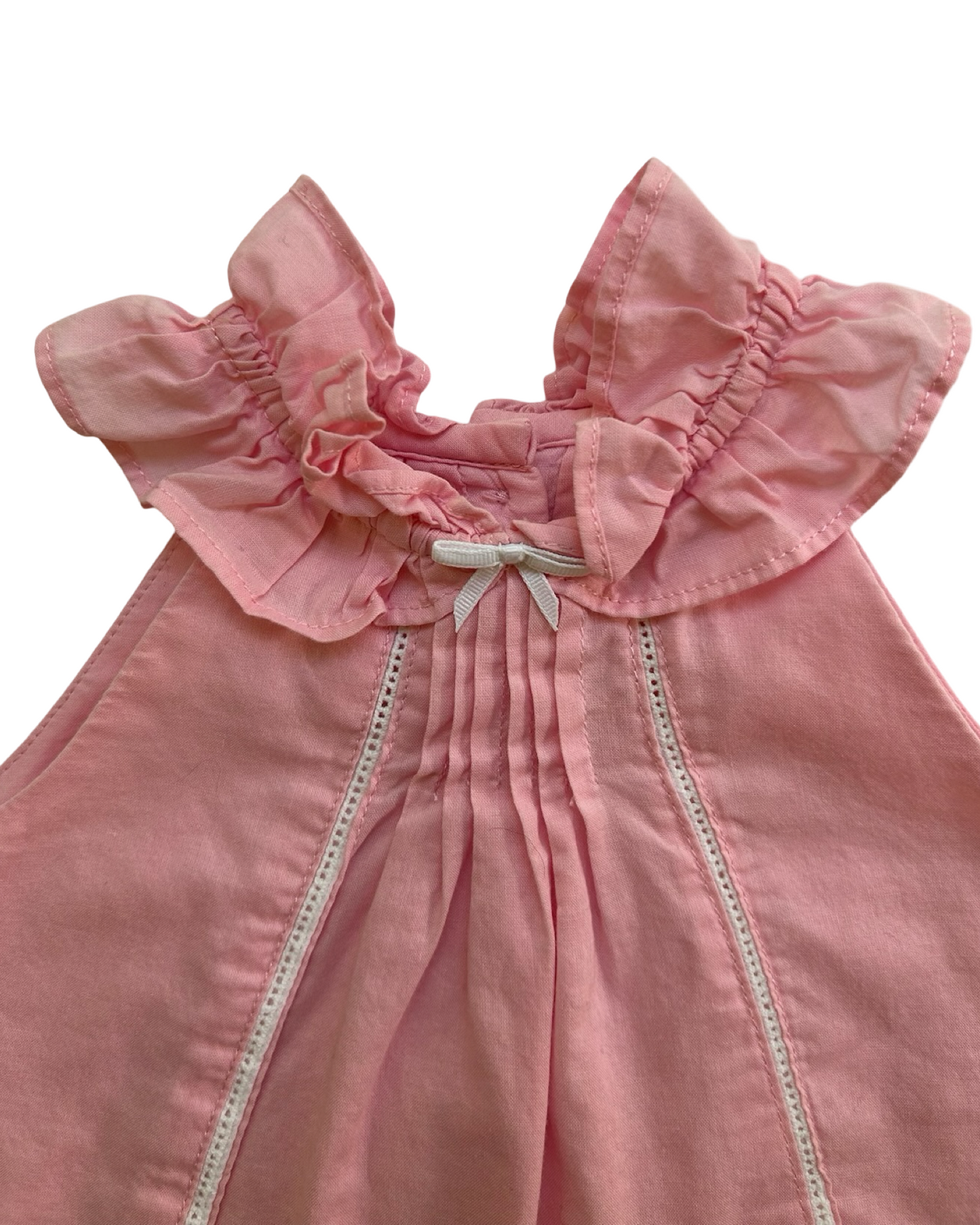 3M-6M Baby Girl Janie & Jack Ruffle And Lace Details Top