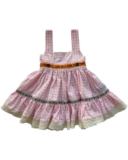 2T Toddler Girl Sweet Honey Vintage Giraffe Knot Dress