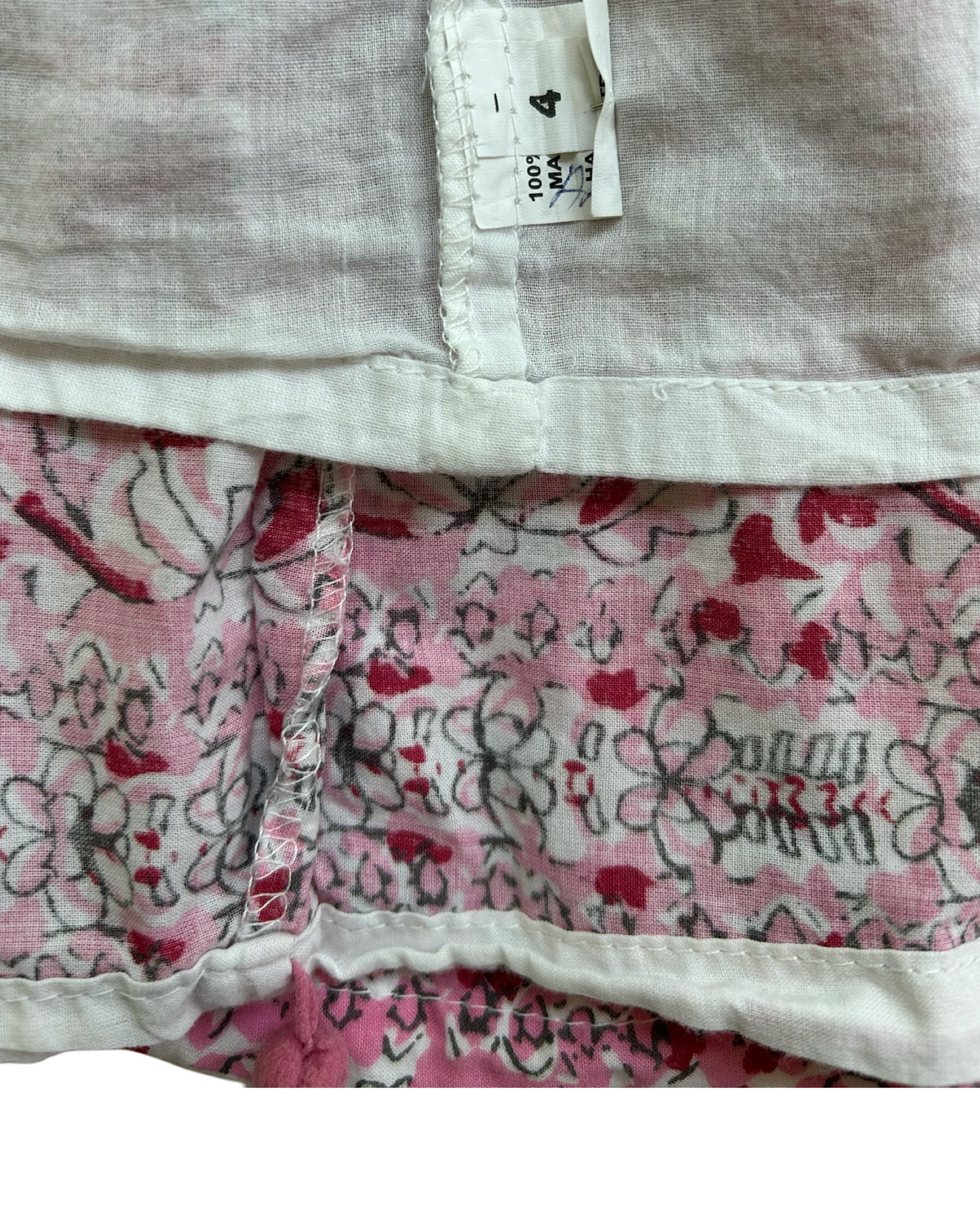 4 Toddler Girls Trade Indian Printed Cotton Dress With Pom - Pom Trim, Cool Dry, Quick Dry