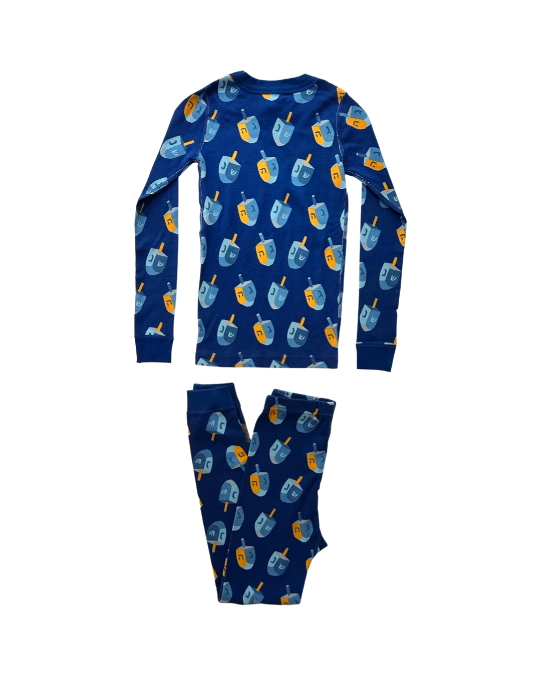 Boys / Girls Size 8Y Youth Hanna Andersson Blue Hanukah Dreidel PJs