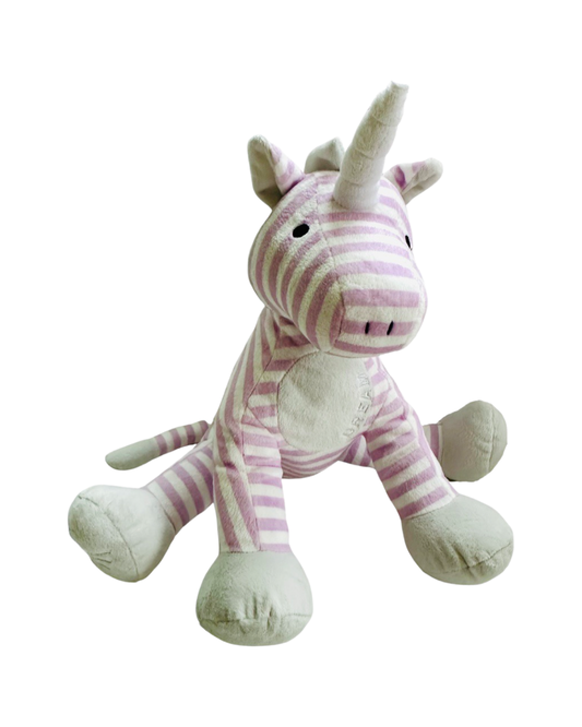Bella Tunno Poetic Plush Purple White Stripes 14” Unicorn Dream Lovey