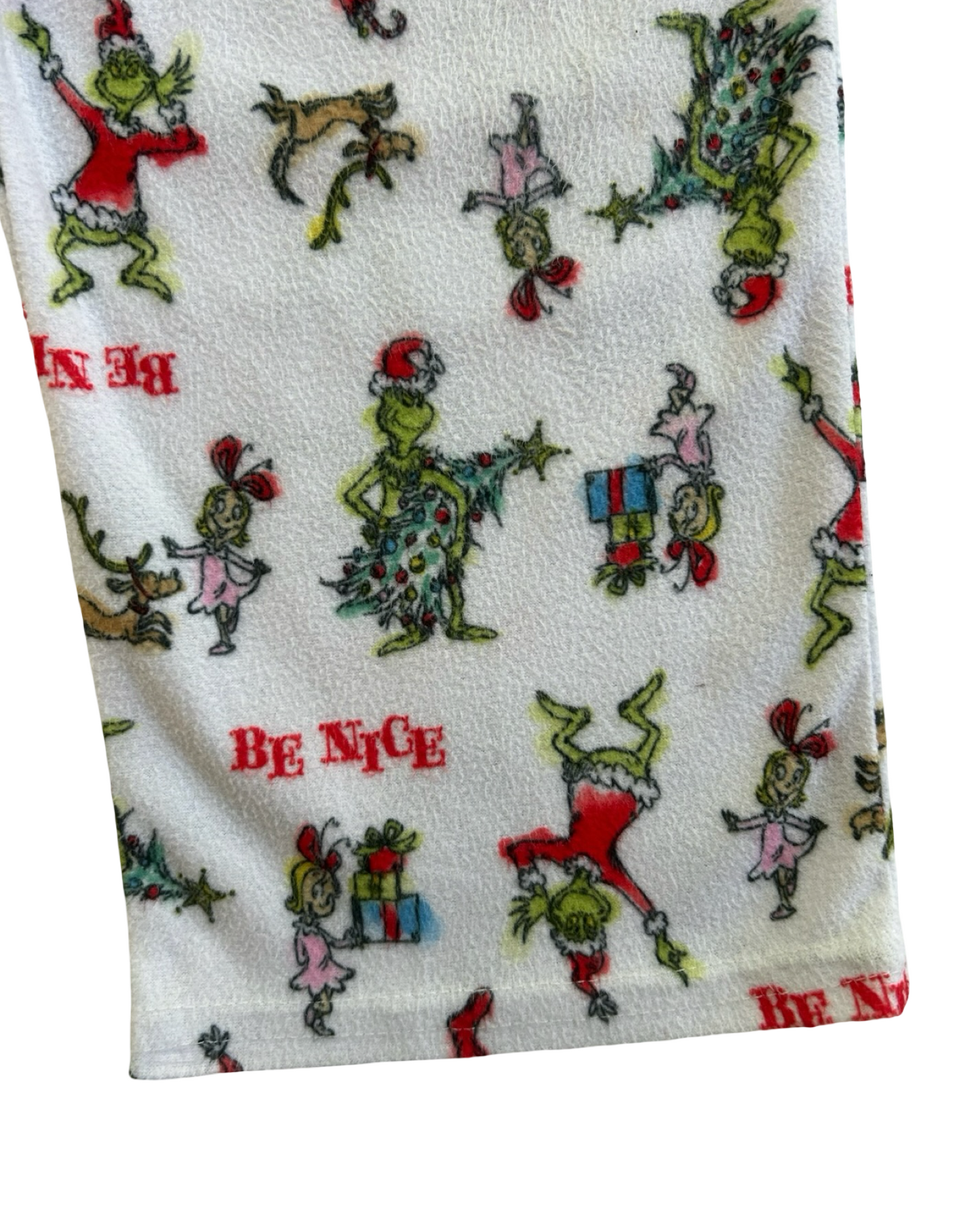 4T Toddler Boys/Girls (UNISEX) Dr Seuss The Grinch Flannel “Be Nice” Holiday Pajama 2 Piece Set