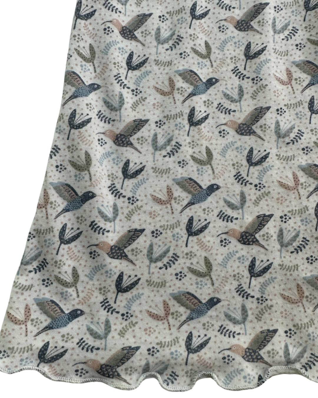 18M-24M Baby Girl Feather Baby Pima Cotton Bird Tunic Dress