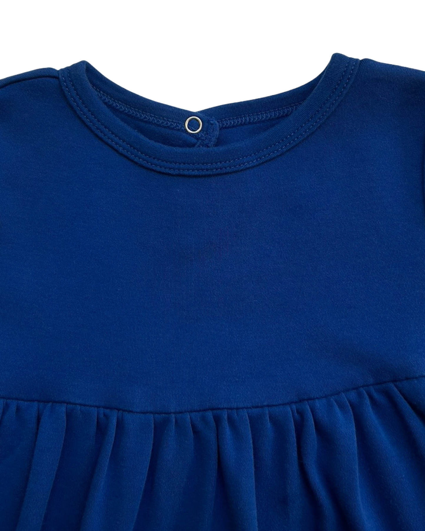 18M-24M Baby Girls Primary Blue Short Sleeve Integrated Bodysuit Dress One Piece