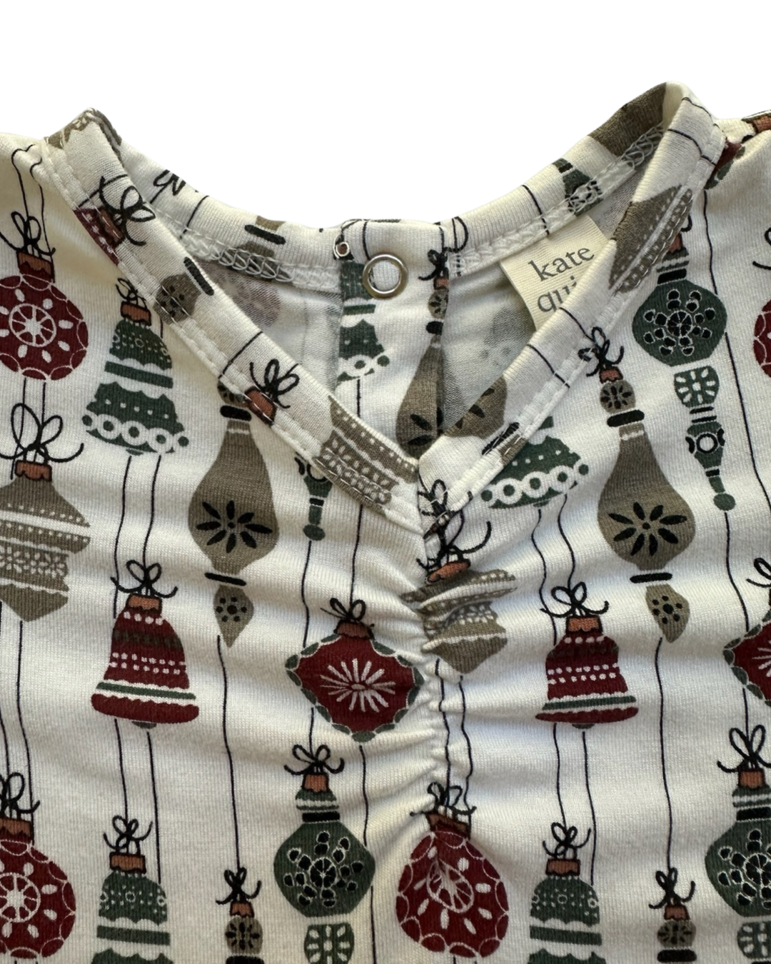 18M-24M Baby Girl Kate Quinn Bamboo Christmas Ornament Romper