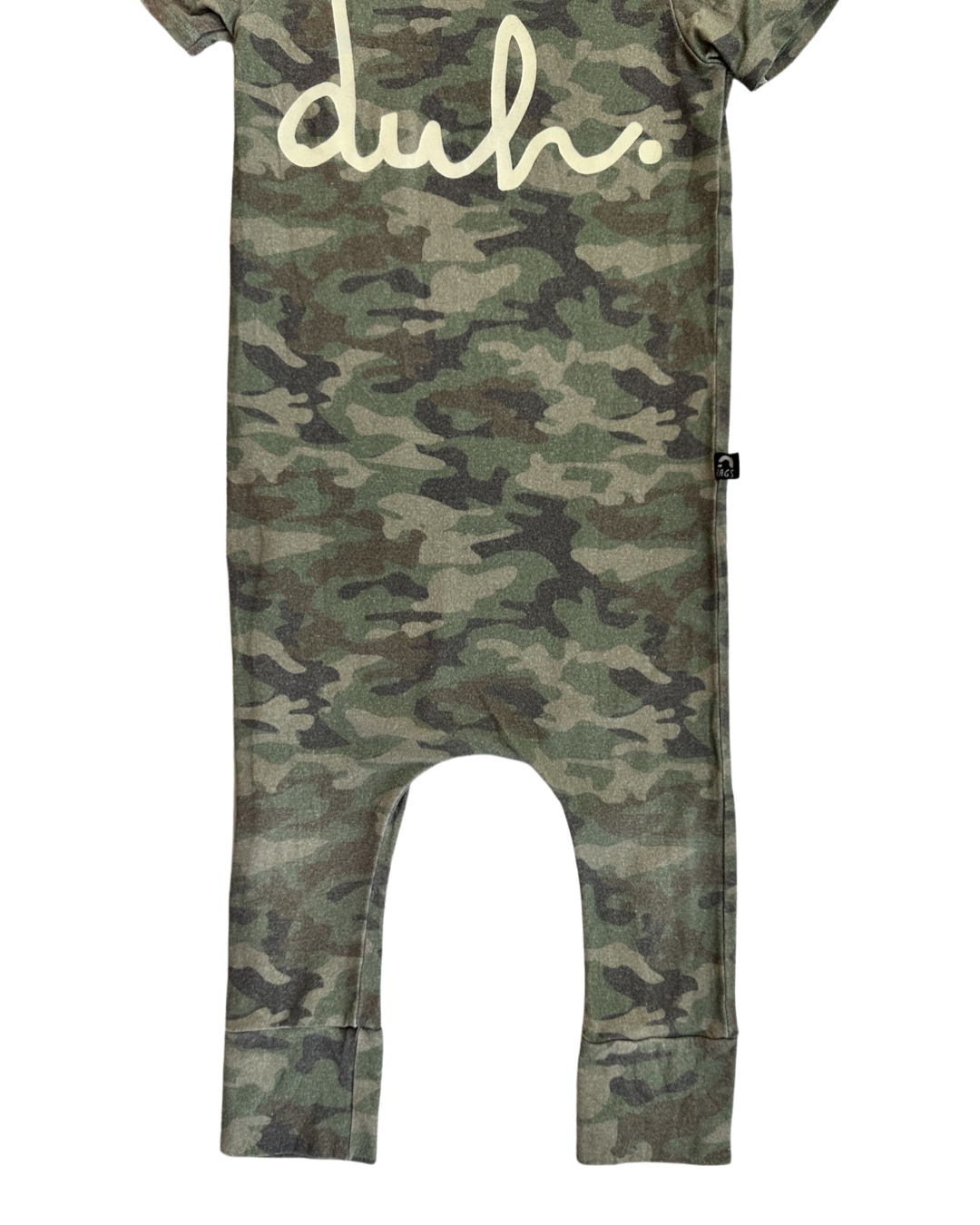 2T Toddler Boy RAGS to Raches Green Camo Duh Romper