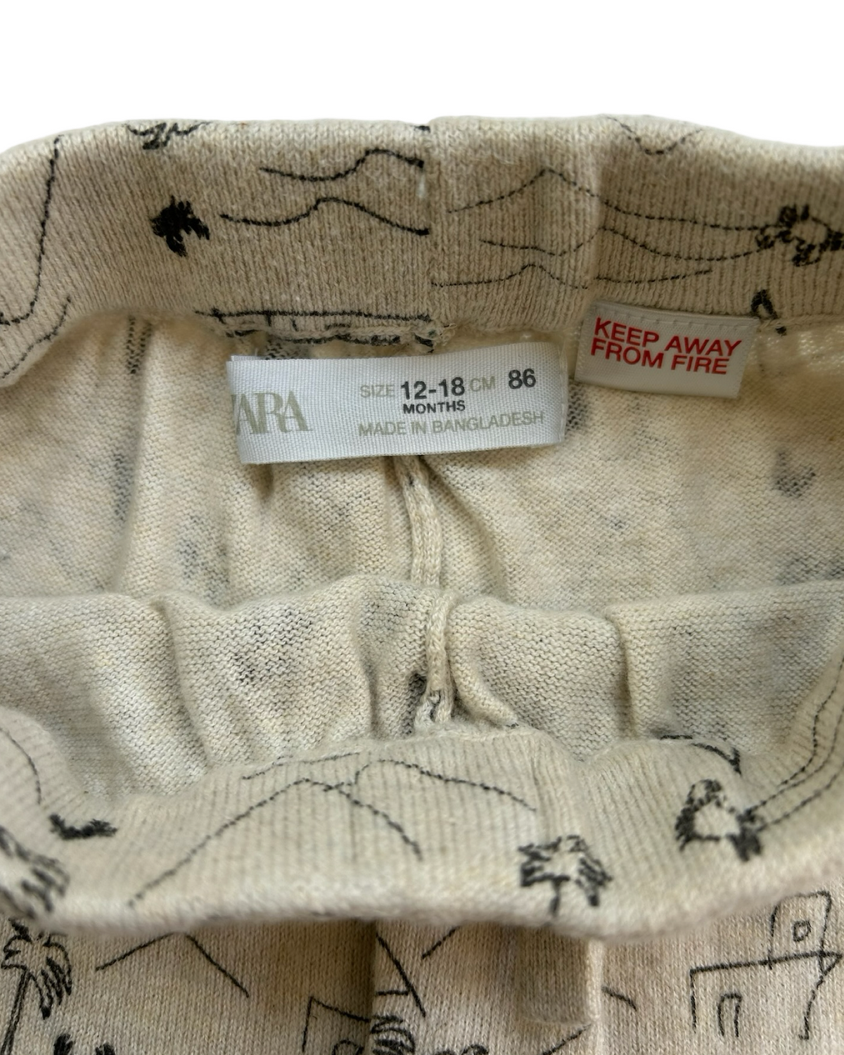 12M - 18M Baby Boy’s Zara Palm Tree Bermuda Shorts. One Piece.