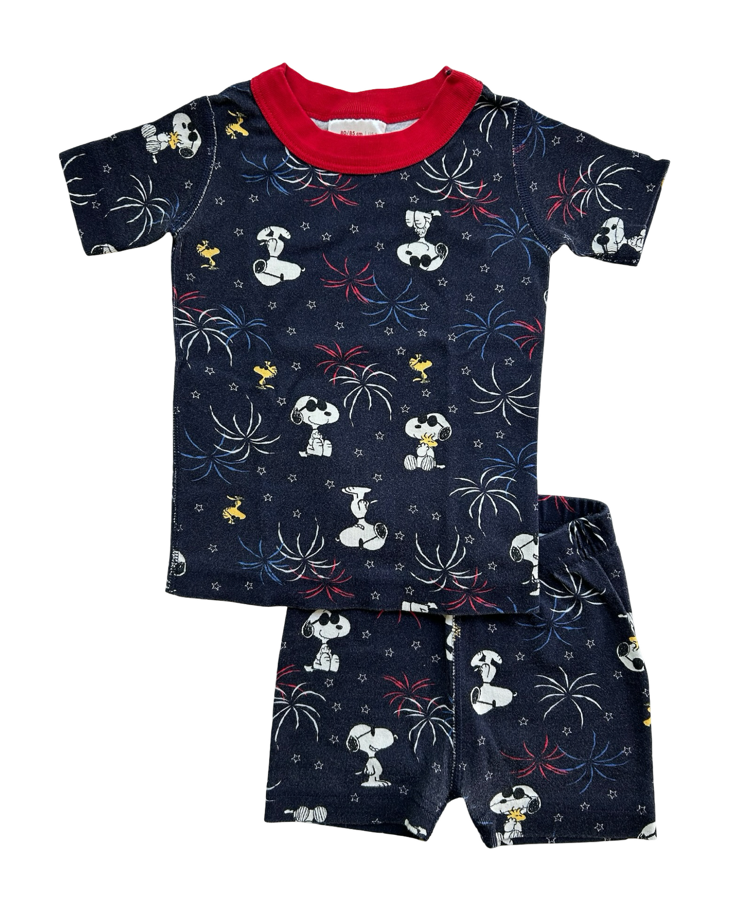 2T Toddler Boys Hanna Andersson Peanuts Snoopy,Pjs 2 Pieces Set.