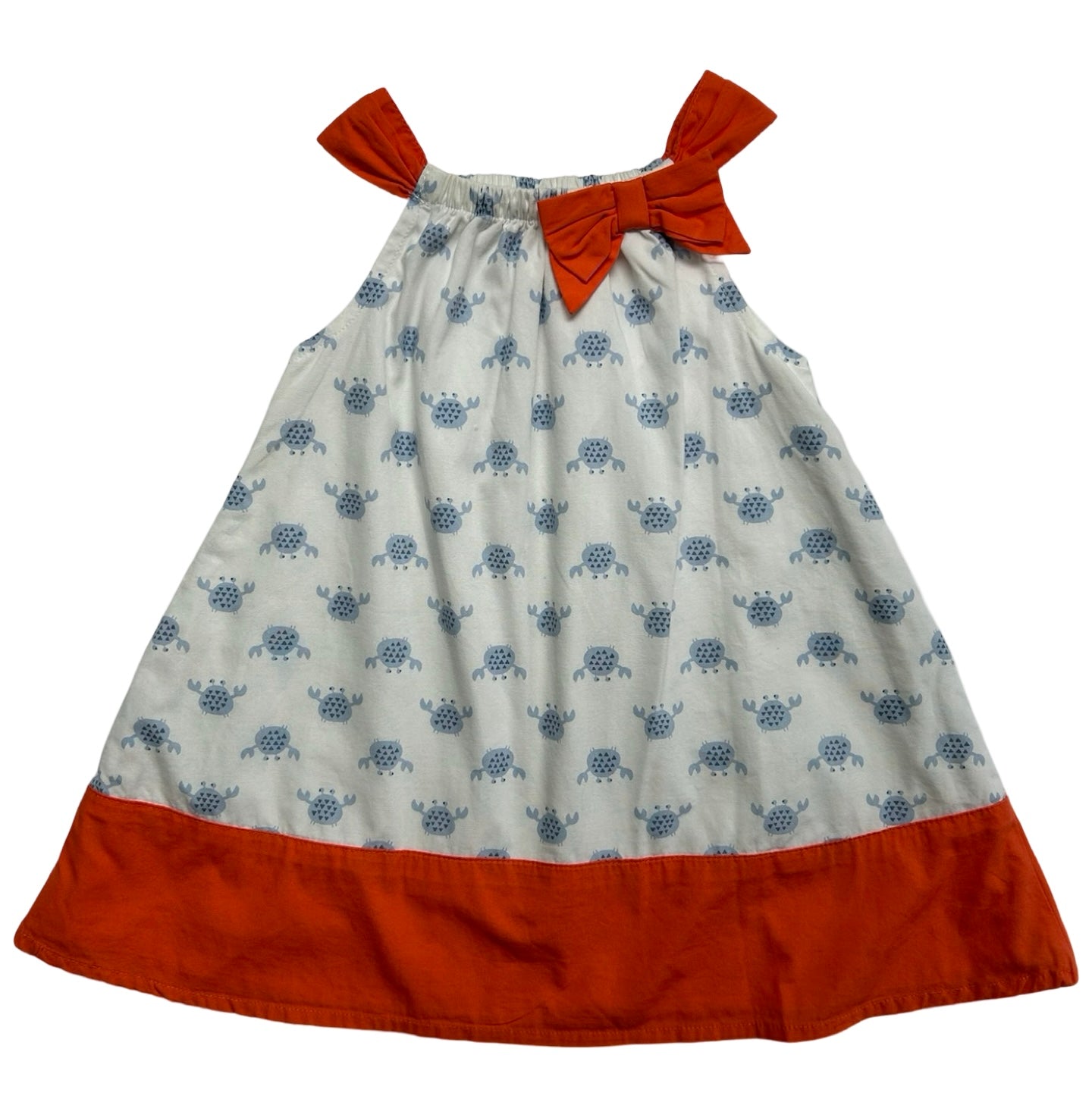 6M-12M Baby Girls Gymboree Cute On The Coast Crabs 🦀🦀🦀🦀 Dress / Diaper Cover 2 Pieces Set.