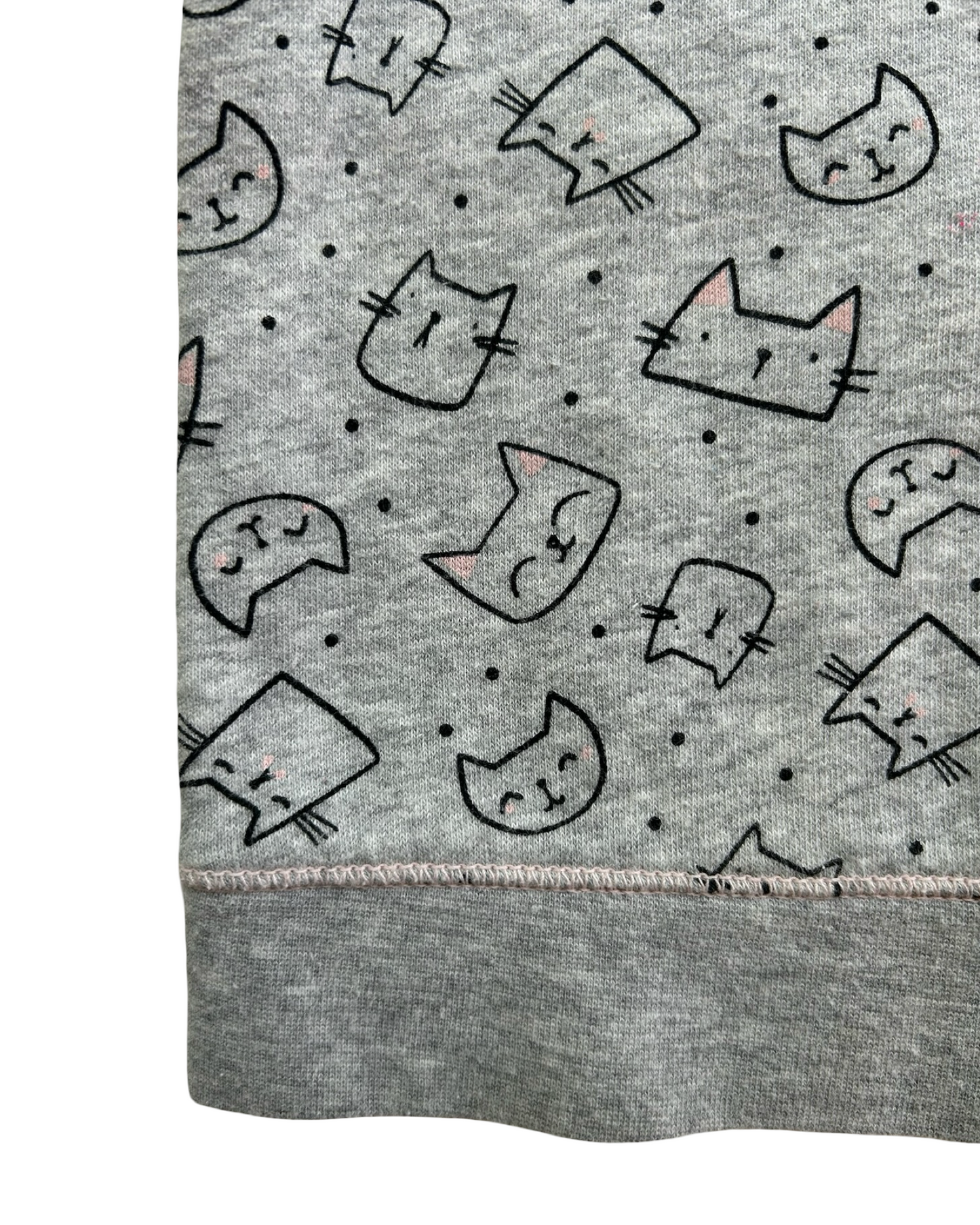 4T Toddlers Girls Cat & Jack Crewneck Fleece Pullover Sweatshirt Cat Design.