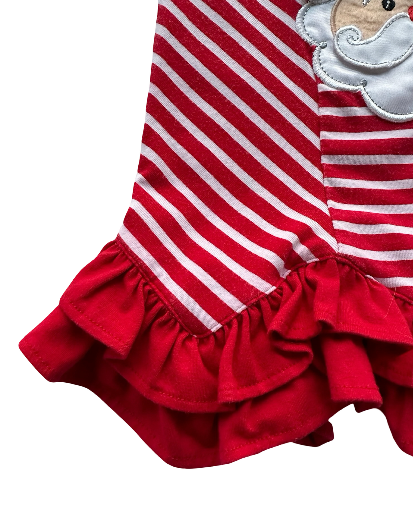 4T Toddler Girl Rare Editions Holiday Tunic Top Striped Christmas Santa Claus 🎅.