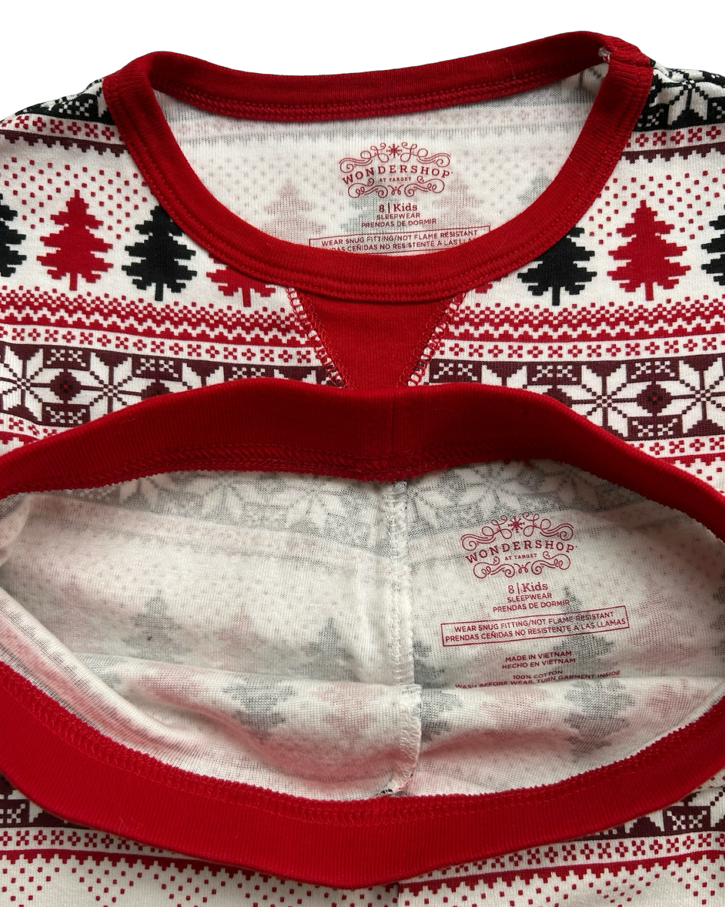 8T Toddler Boy Wondershop Fair Isle Christmas Pajamas 2 Piece Set