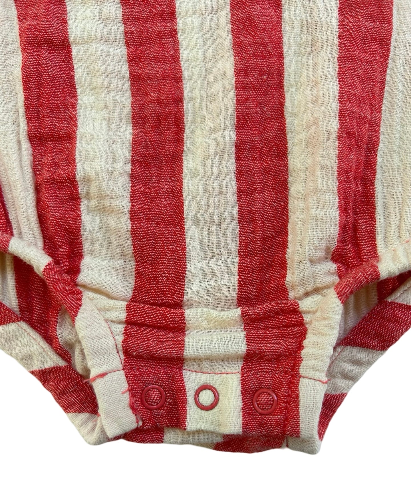 3-6M Baby Boy Cat & Jack Red Striped Bubble Romper.
