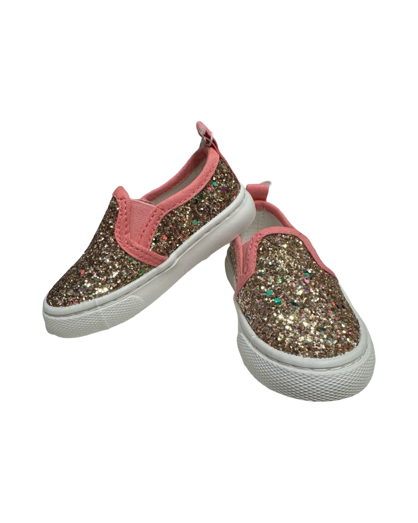 5C Toddler Girl Rose Gold & Pink Cat & Jack Madigan Sneaker Slip On Shoes