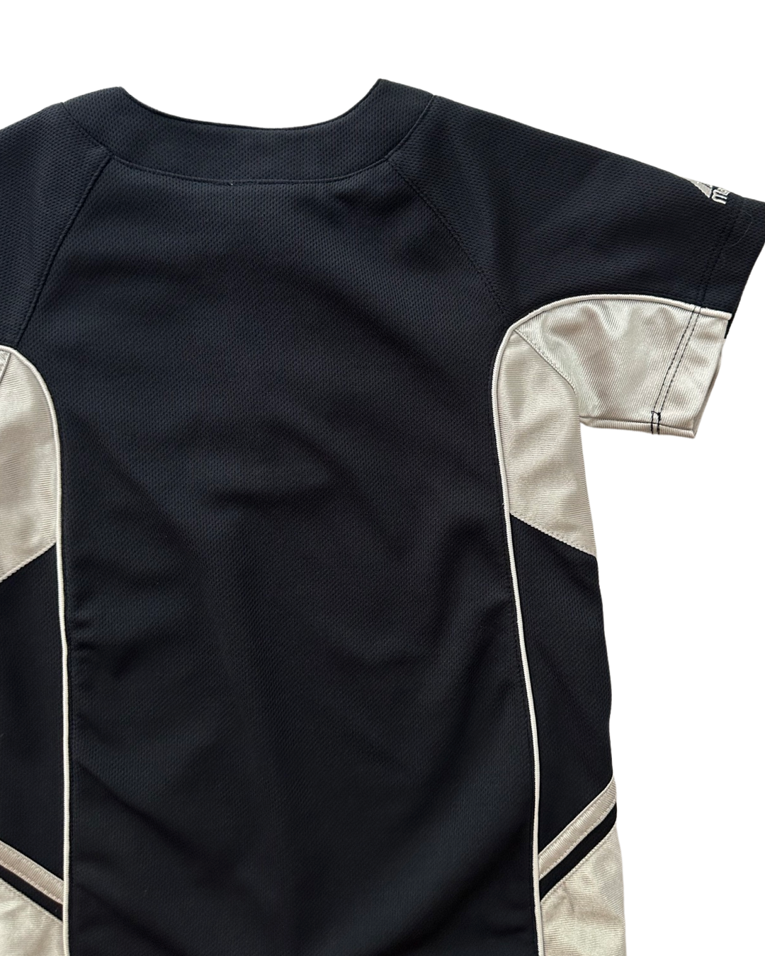 24M Baby Boy Majestic New York Yankees Navy & Silver Jersey Romper