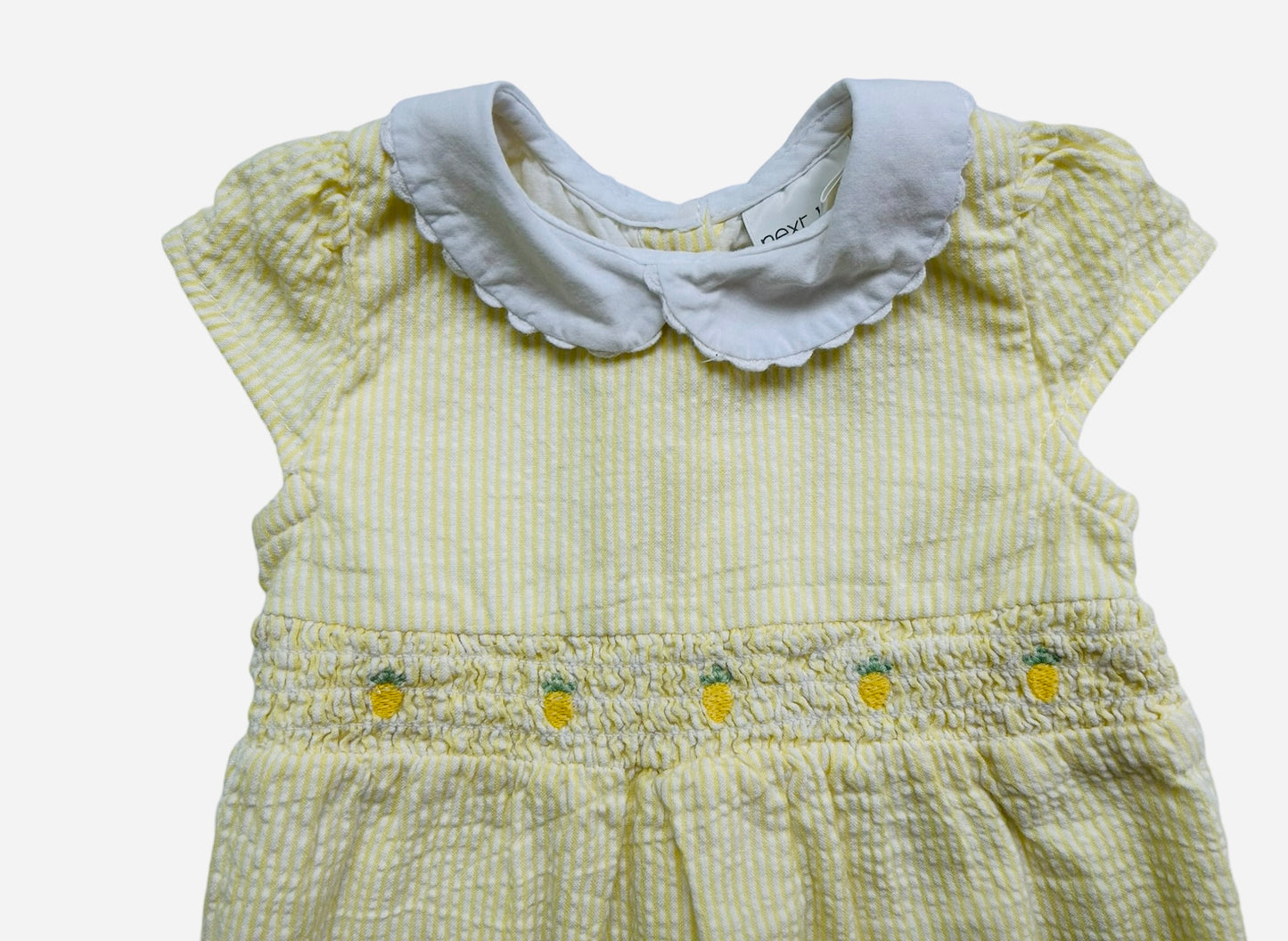 0-3M Next Baby Girl’s Newborn Yellow Smocked Romper