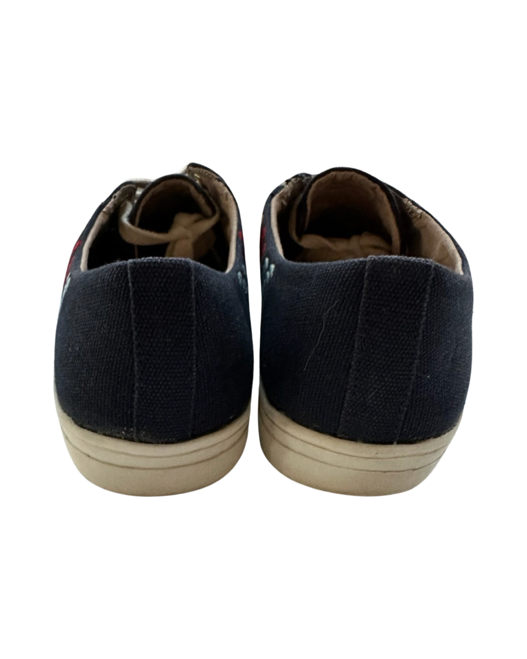 Jack Rogers. Womens US 8.0. Navy Luna Canvas Limited Edition Embroidered Sneaker