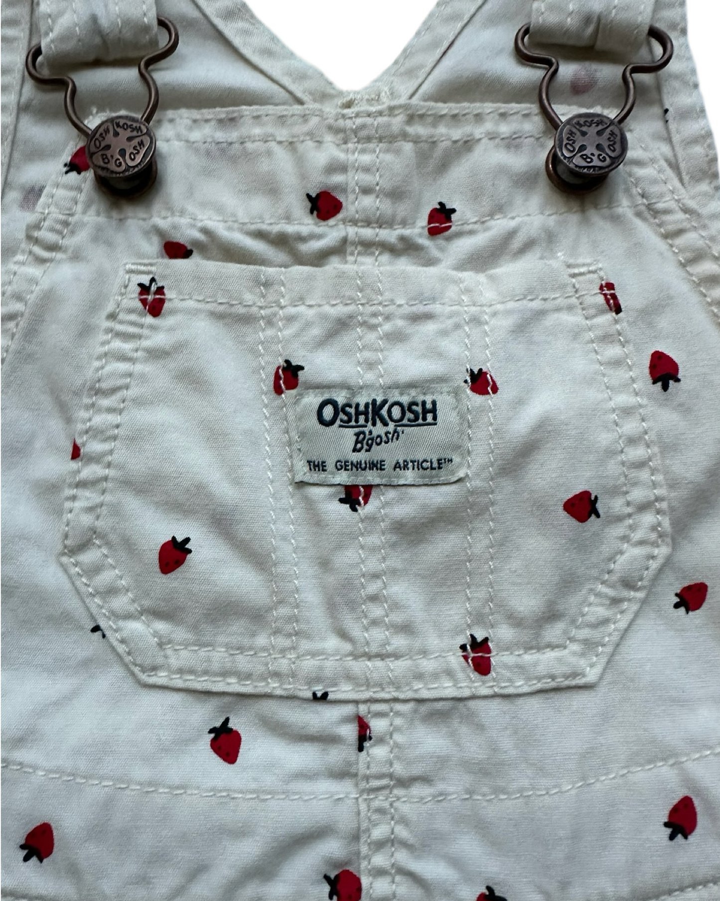 2T Toddler Girls OshKosh B’gosh Strawberry 🍓 Short tall Overall
