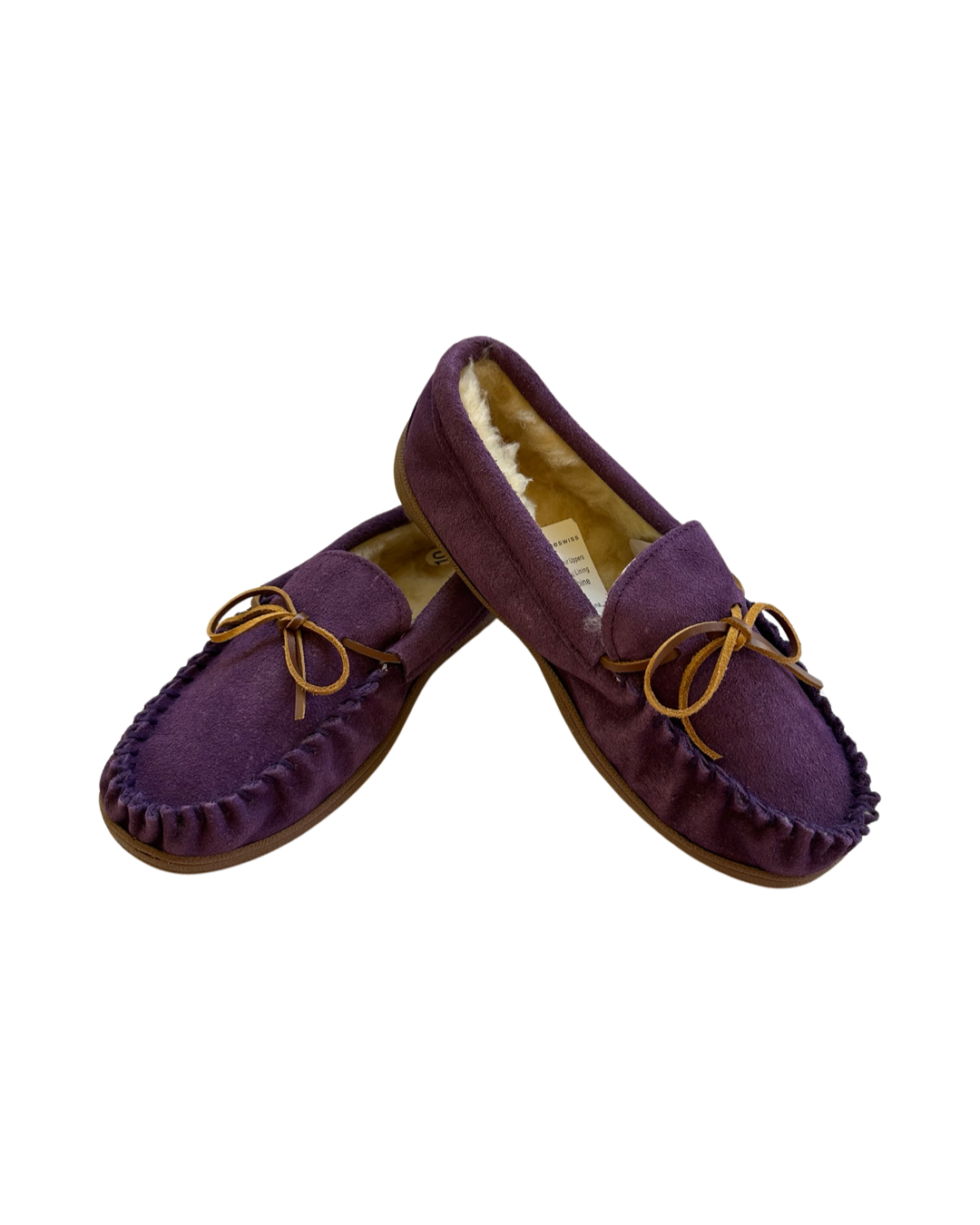 Women's Size 10 Alpine Swiss Genuine Leather Purple Sabine Slippers