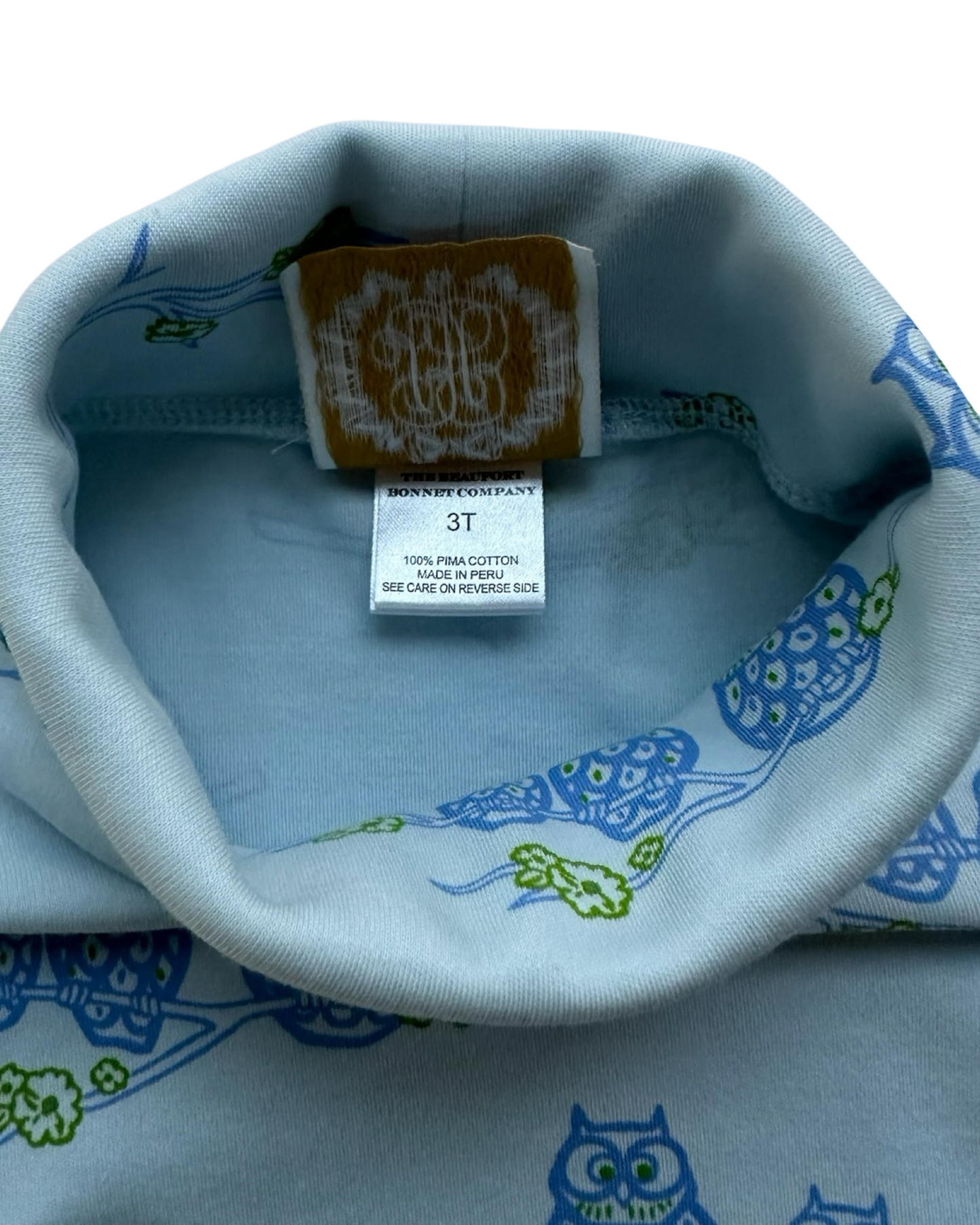 3T Toddler Girls The Beaufort Bonnet Company Owl Tatum’s Turtleneck Top