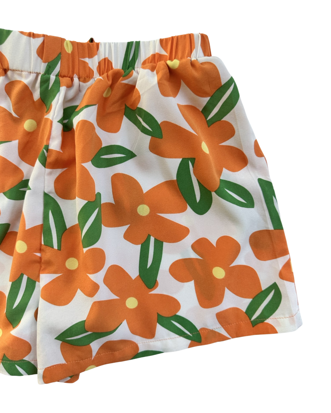 Youth Girls 11Y - 12Y Shein Orange Floral Shorts