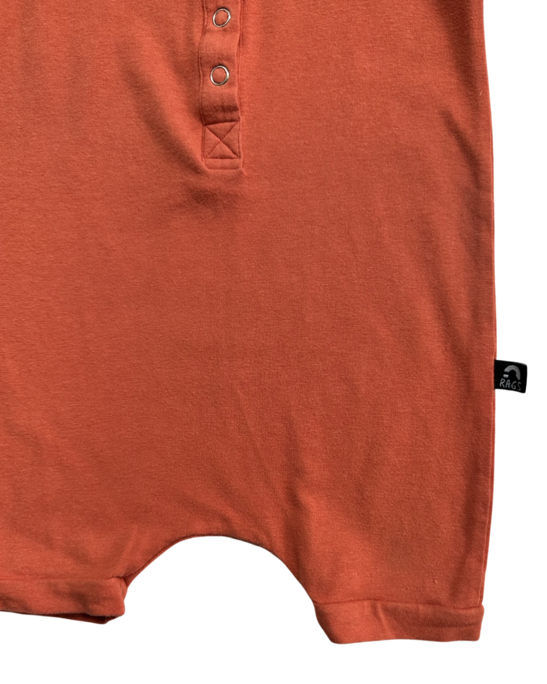 18-24M Baby Boy Pumpkin Spice RAGS to Raches Essentials Shortie Romper