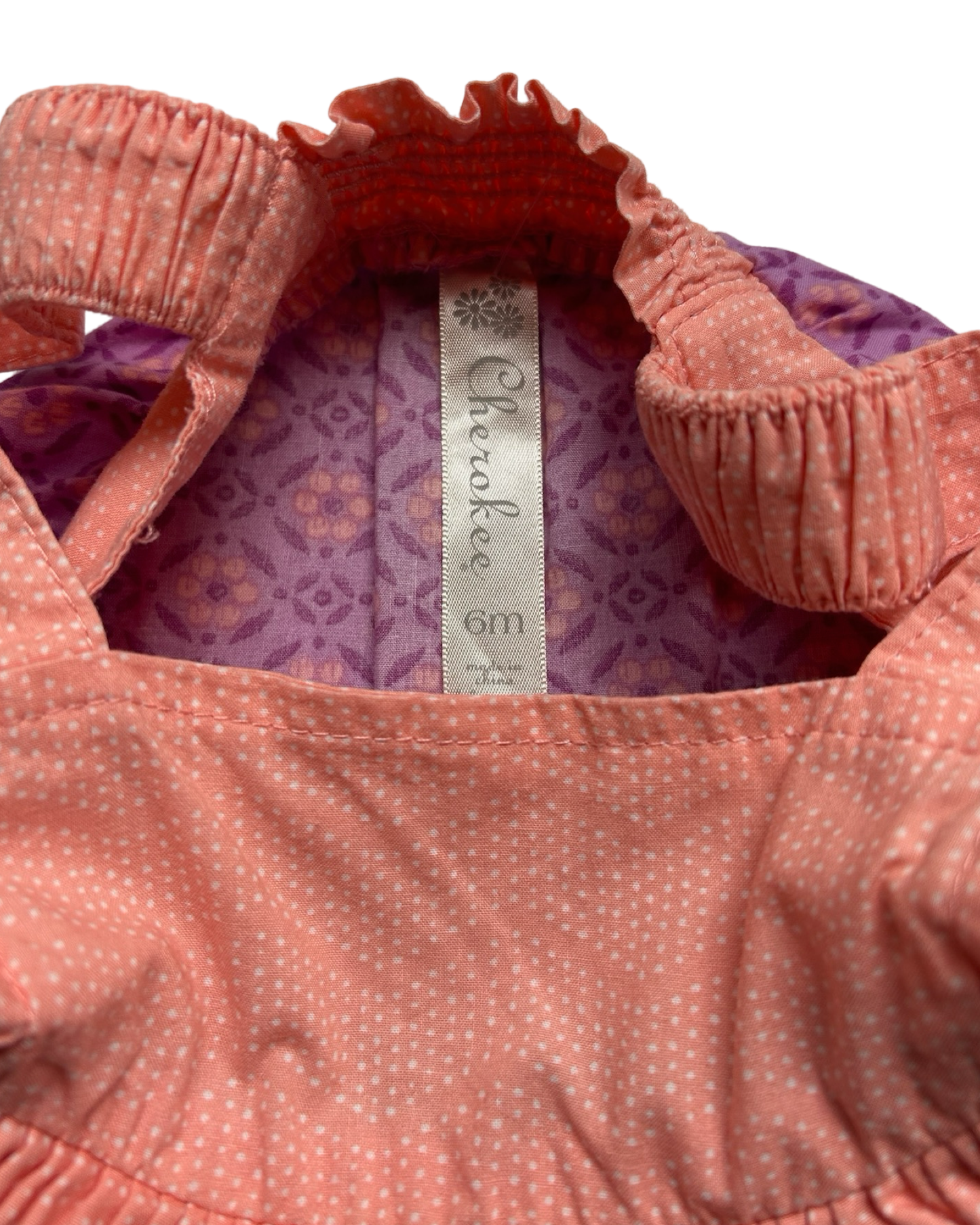 6M Baby Girl Cherokee Purple / Coral  Bubble Romper